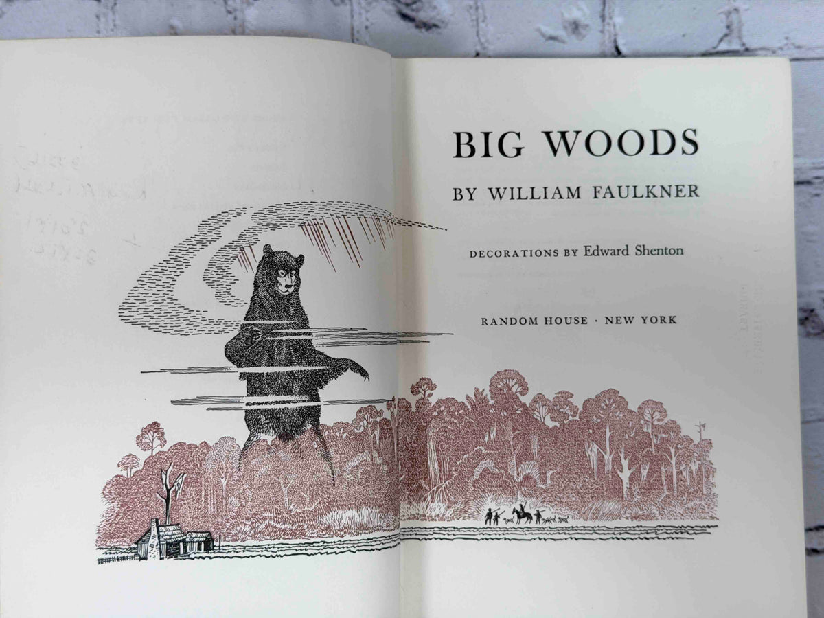 Big Woods by William Faulkner, 1955 Random House hardcover - title page