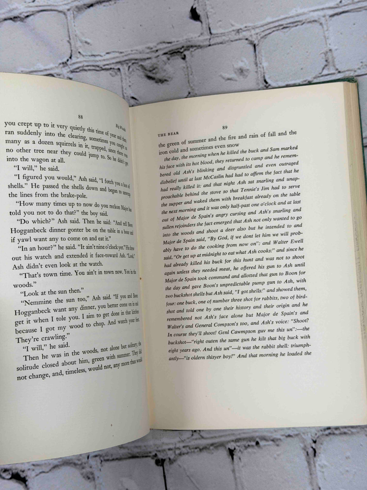 Big Woods by William Faulkner, 1955 Random House hardcover - sample pages