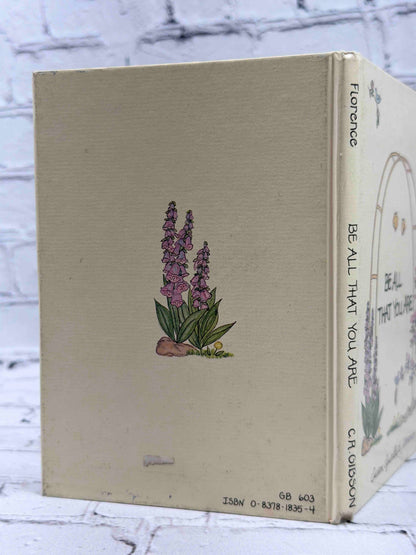 Be All That You Are by Susan Squellati Florence, 1988 C. R. Gibson Company hardcover - rear cover and spine