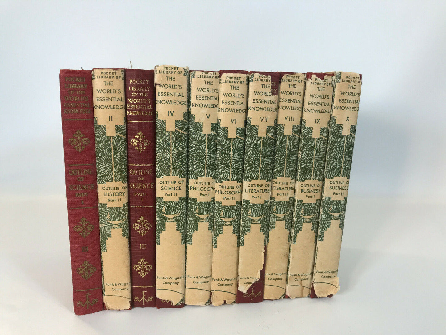 Pocket Library of the World's Essential Knowledge 10 Vols  Funk & Wagnalls 1929
