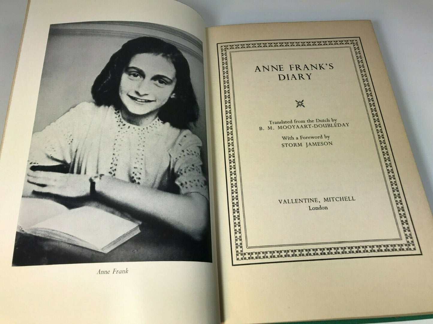 Anne Frank's Diary - London: Vallentine, Mitchell, 1958 - 2nd English Edition HC