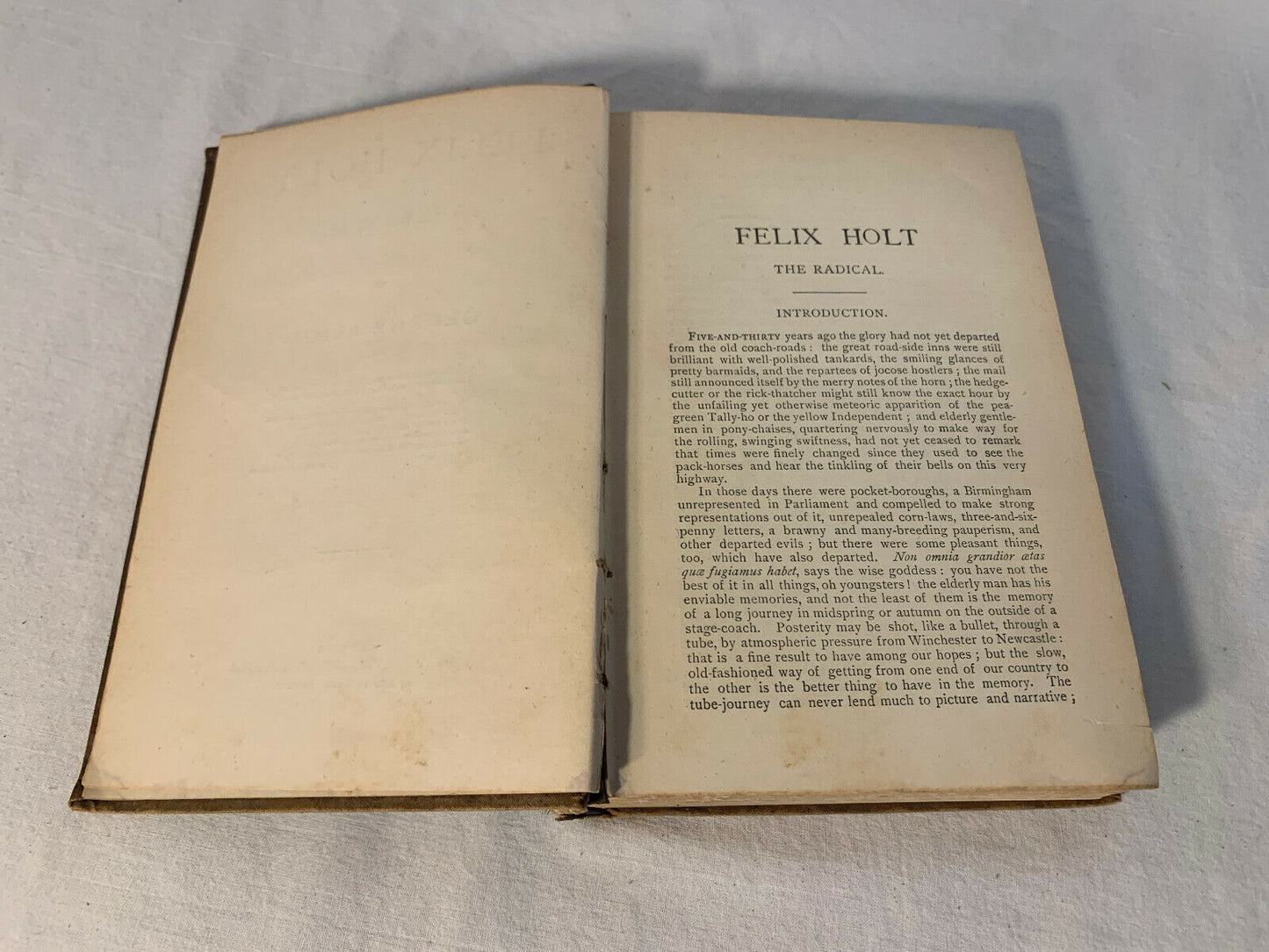 Antique Book Felix Holt the Radical by George Eliot, Not Dated