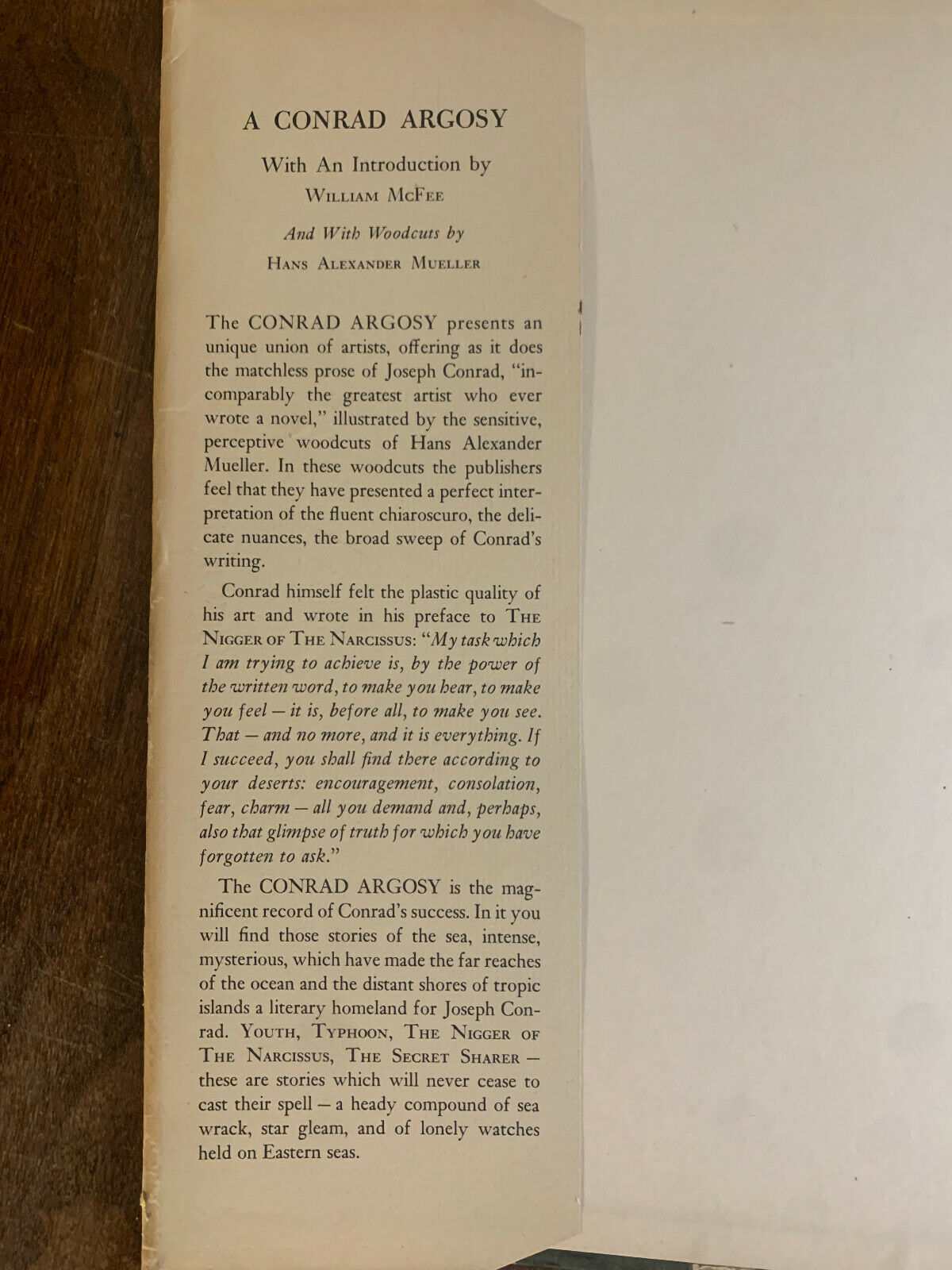 A Conrad Argosy, Intro by William McFee (1942)