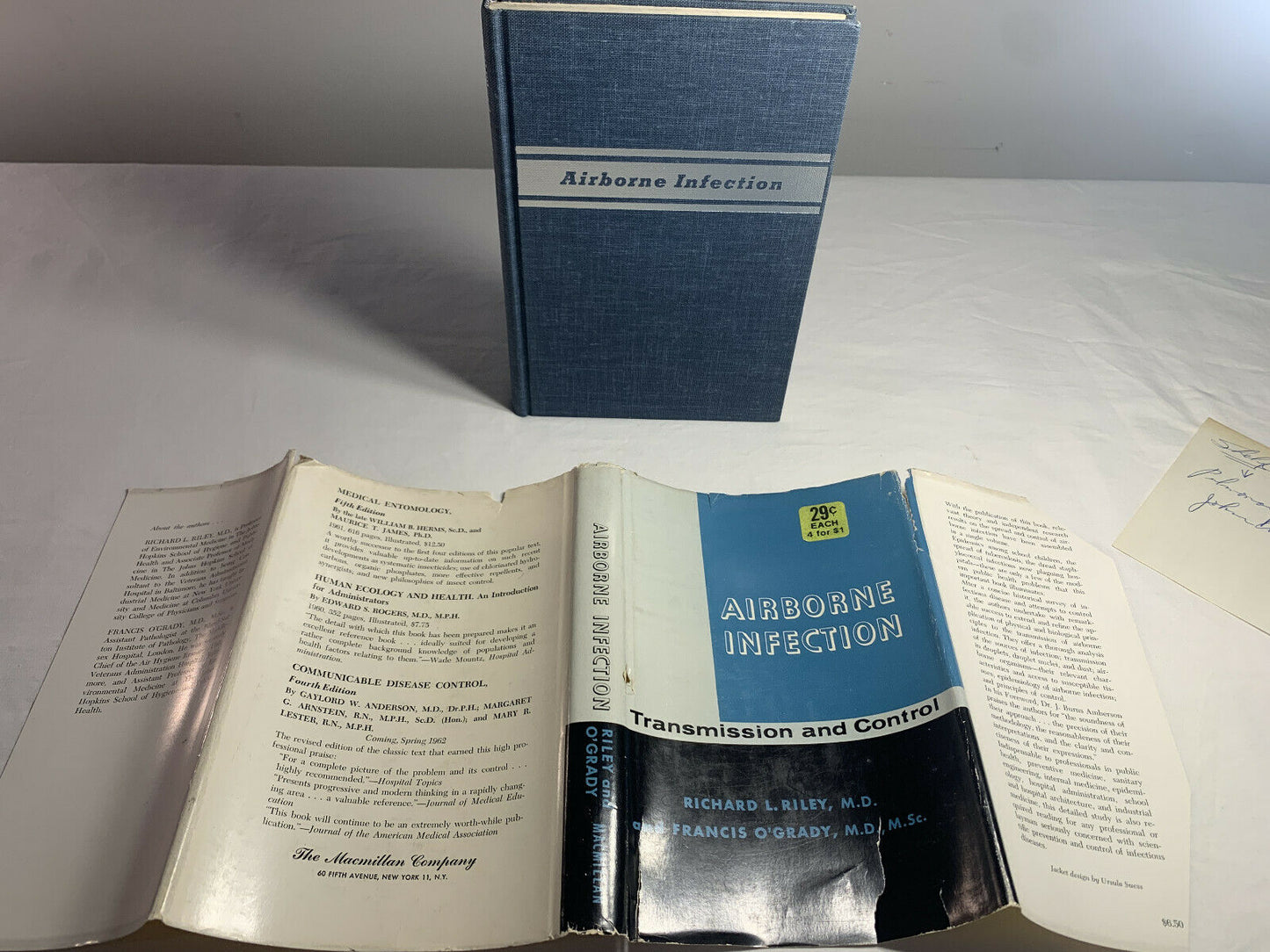 Airborne Infection Transmission and Control, Richard Riley First Printing (1961)
