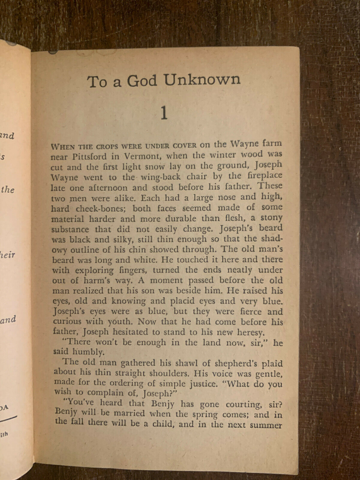 To A God Unknown by John Steinbeck- Dell Paperback #358-Post 1947 (4B)