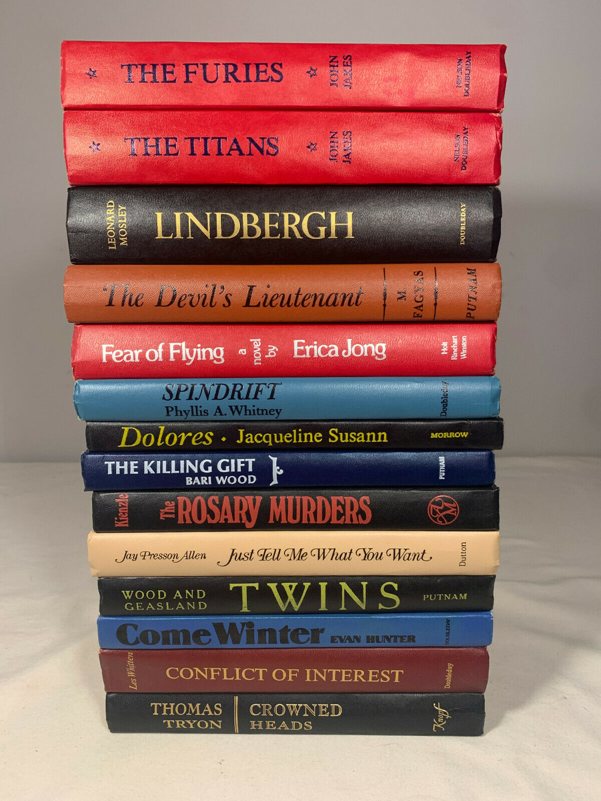 Book Club Edition lot of 14 books from 1970s John Jakes, Bari Wood, Leonard Mosley