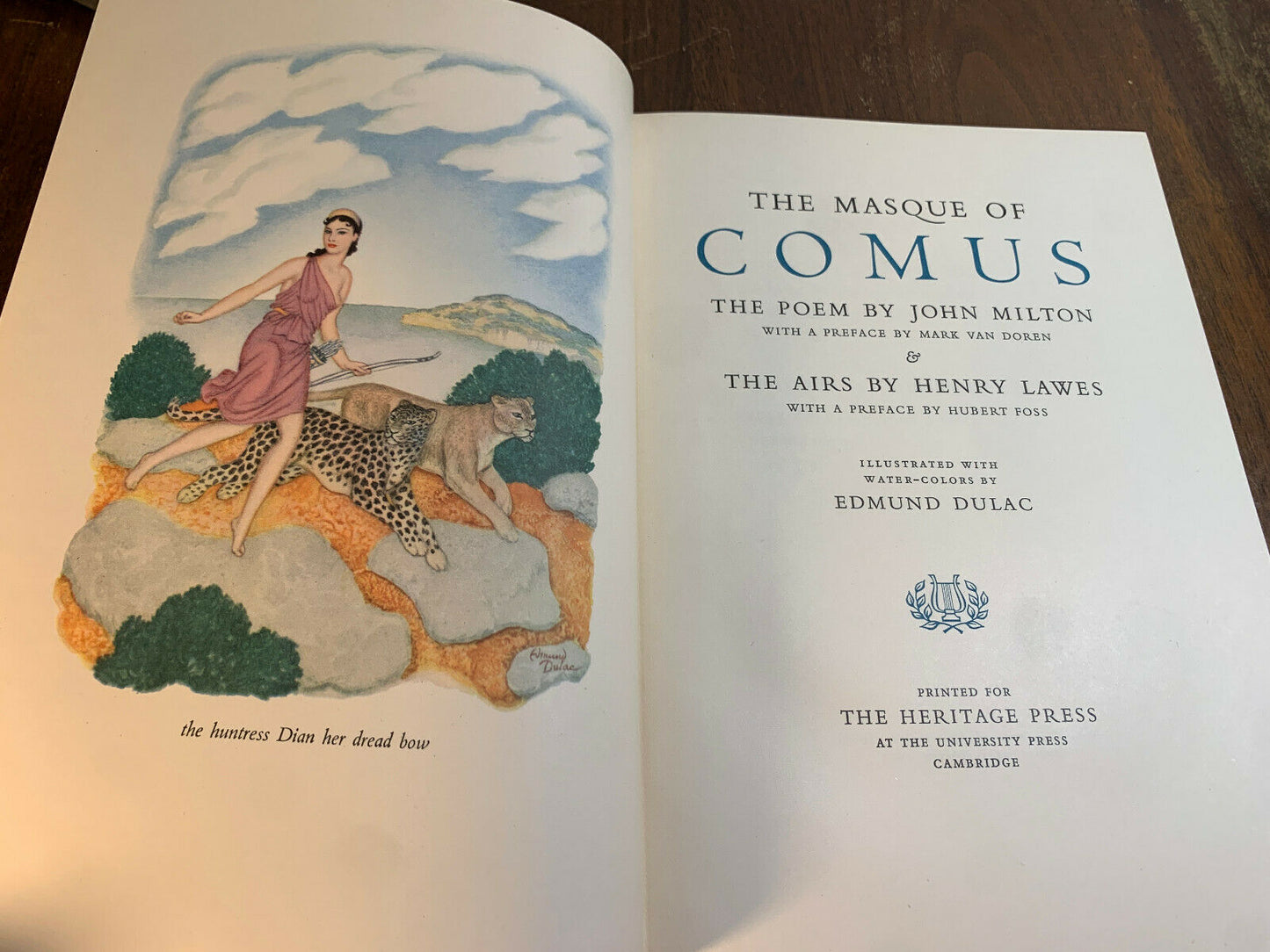Masque of Comus by John Milton; Art by Edmund Dulac; Illustrated,