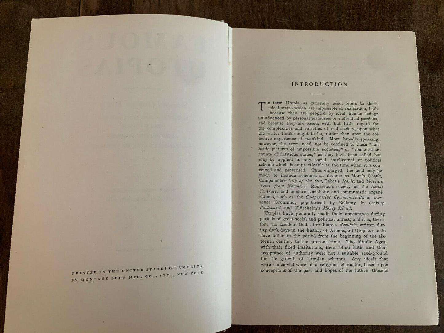 Famous Utopias: More, Bacon, Rousseau & campanella, Hardcover (Q2)