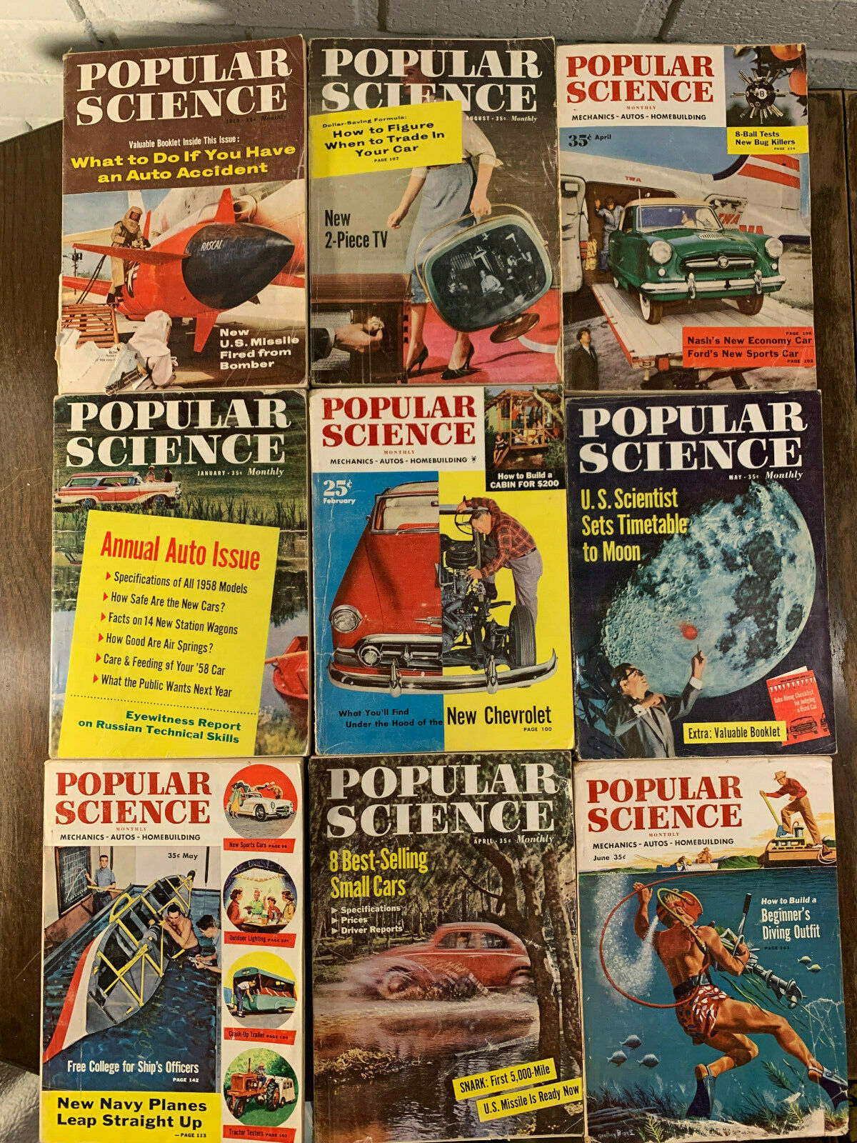 Popular Science Magazine Lot of 46 Issues, 1943-1970s