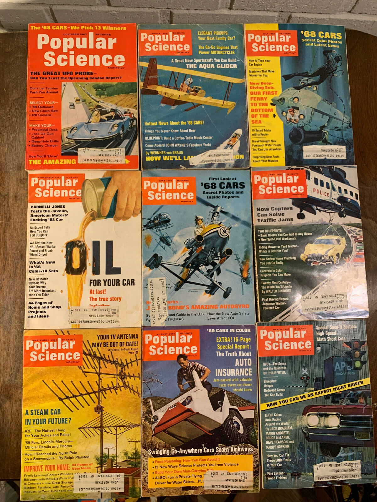 Popular Science Magazine Lot of 46 Issues, 1943-1970s