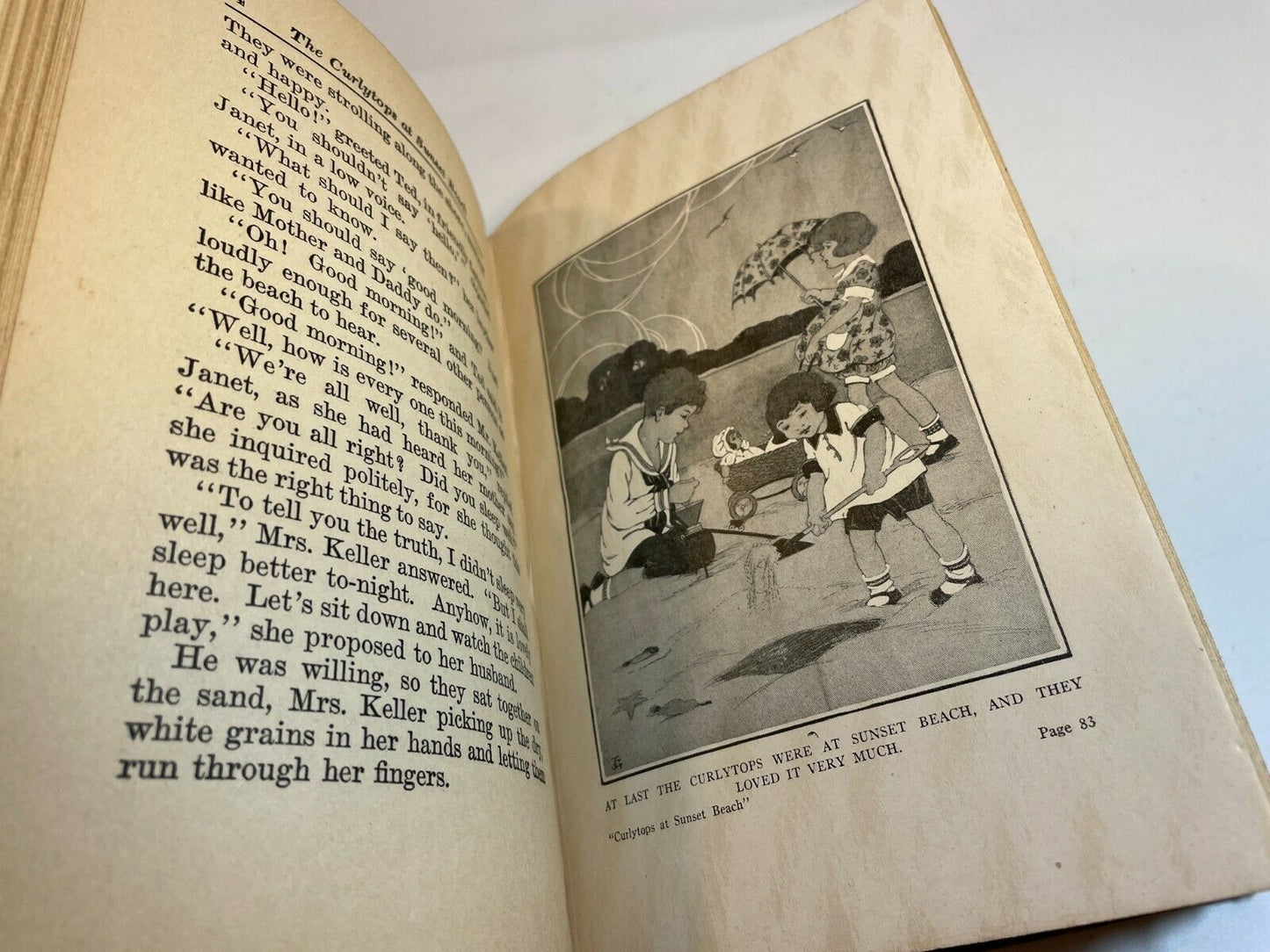What Was Found In The Sand THE CURLYTOPS at SUNSET BEACH Howard R. Garis 1924 A2