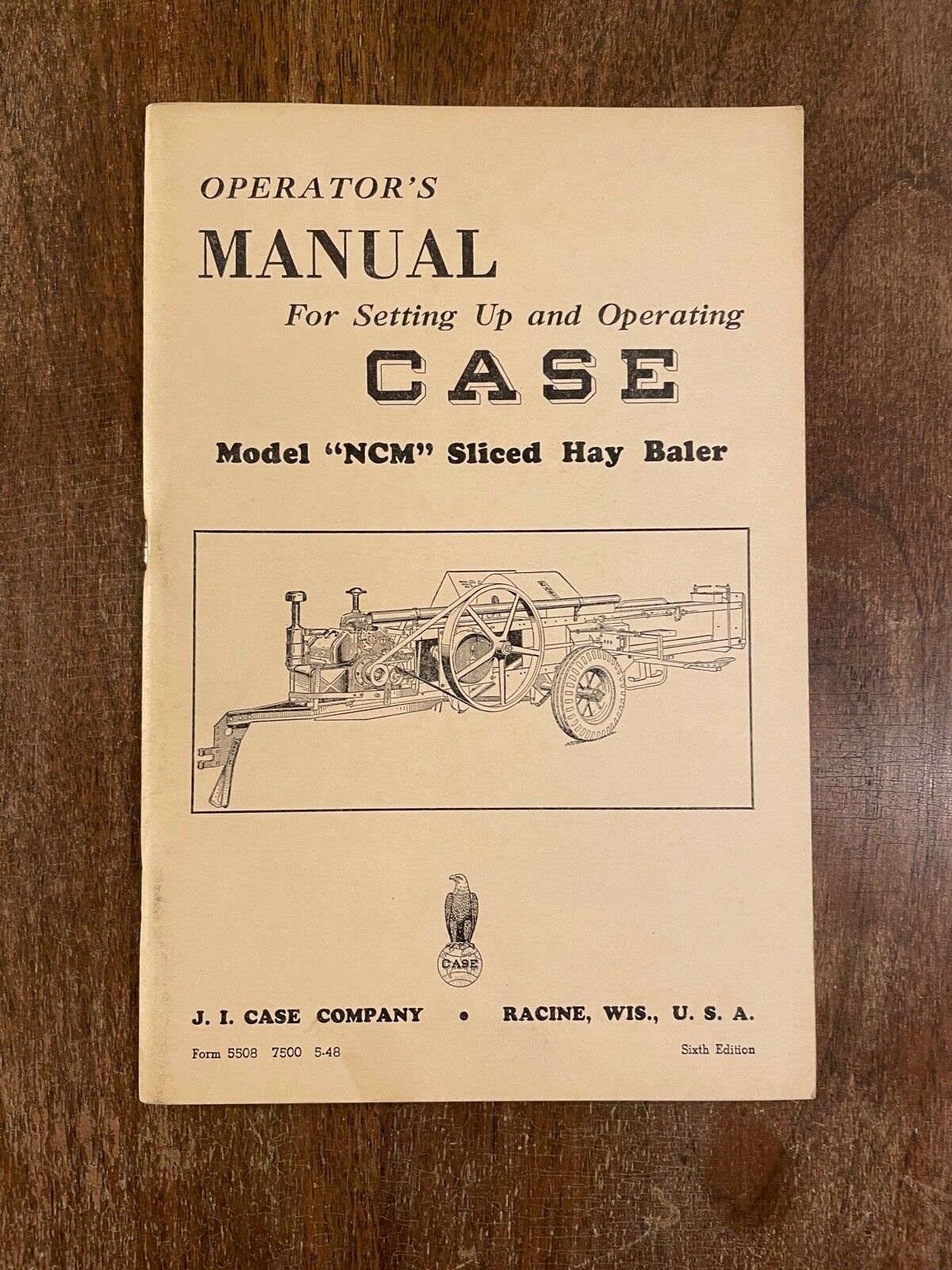 JI Case Operators Manual for Setting Up & Operating Model NCM Sliced Hay Baler