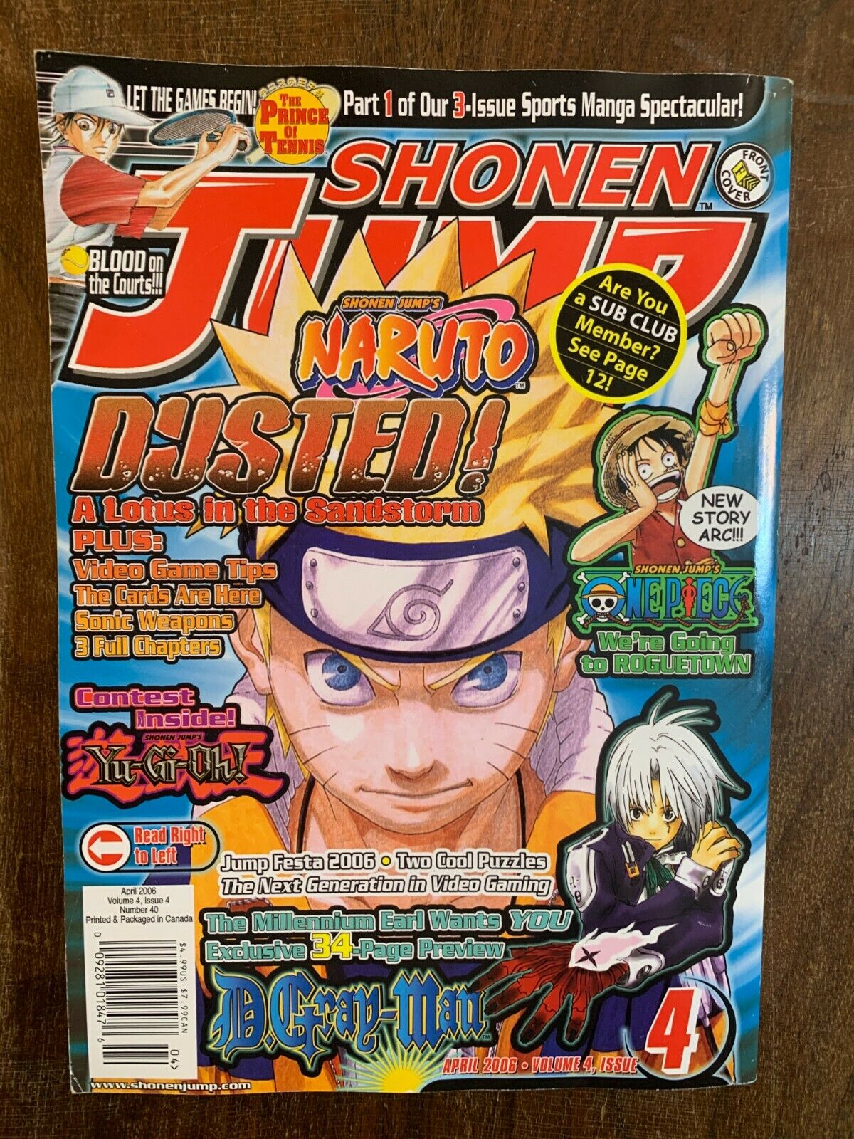 SHONEN JUMP Magazine April 2006 Volume 4 Issue 4. Yu-Gi-Oh! Anime Manga Naruto