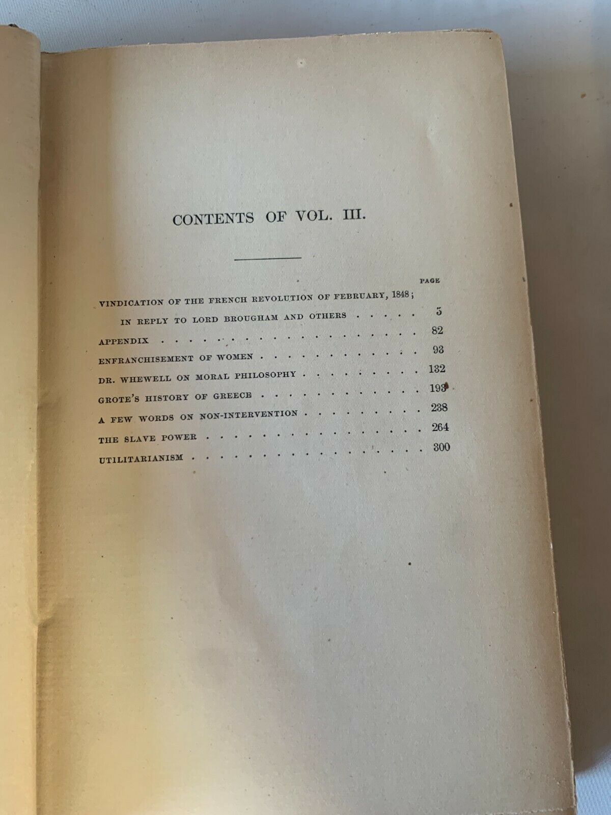 John Stuart Mill Vol. I & III: Dissertations & Discussions Essays Hardcover 1865