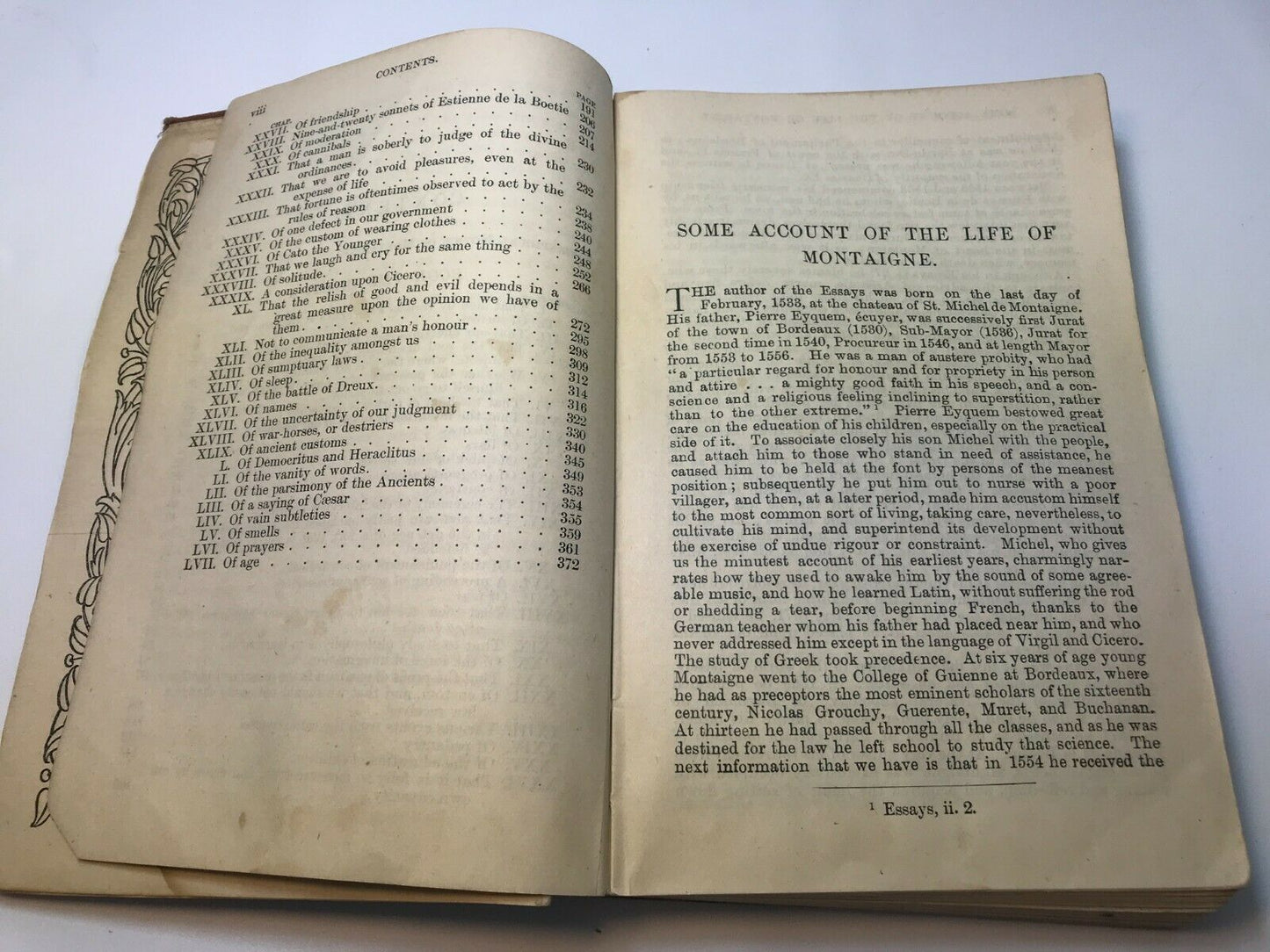 Antique: The Essays of Michel de Montaigne Vol I, 1913