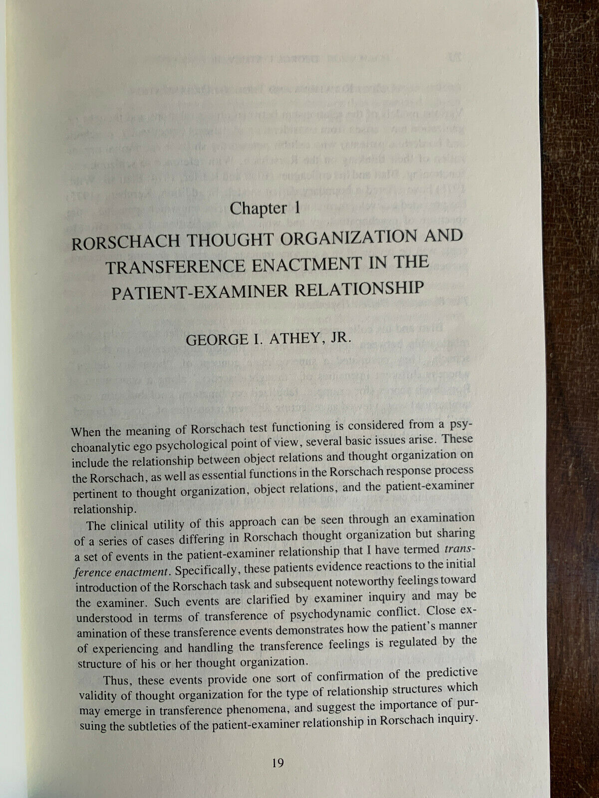 Assessing Object Relations Phenomena, Edited By Morton Kissen (Z1)