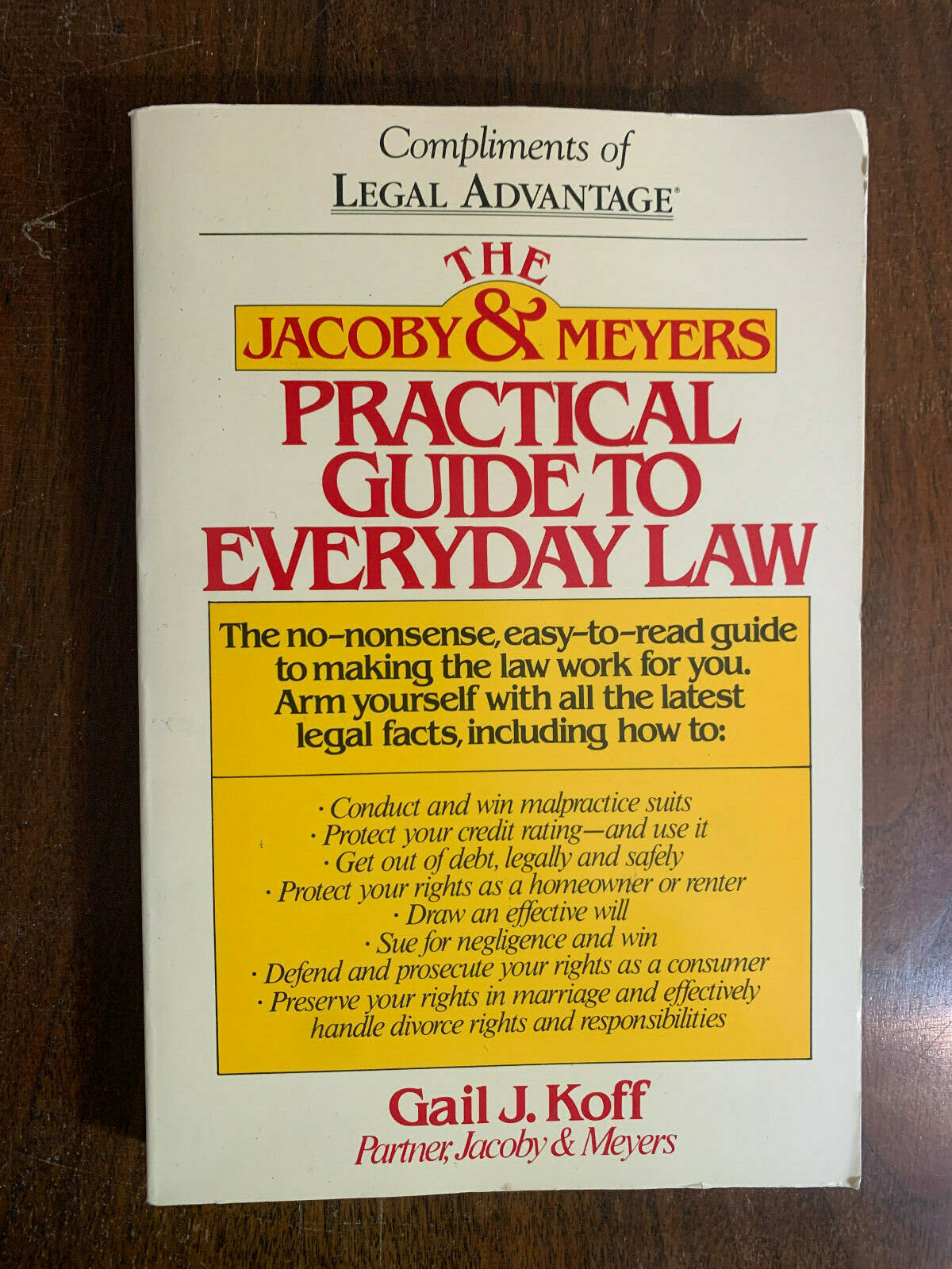 The Jacoby and Meyers Practical Guide to Everyday Law Koff (O2)