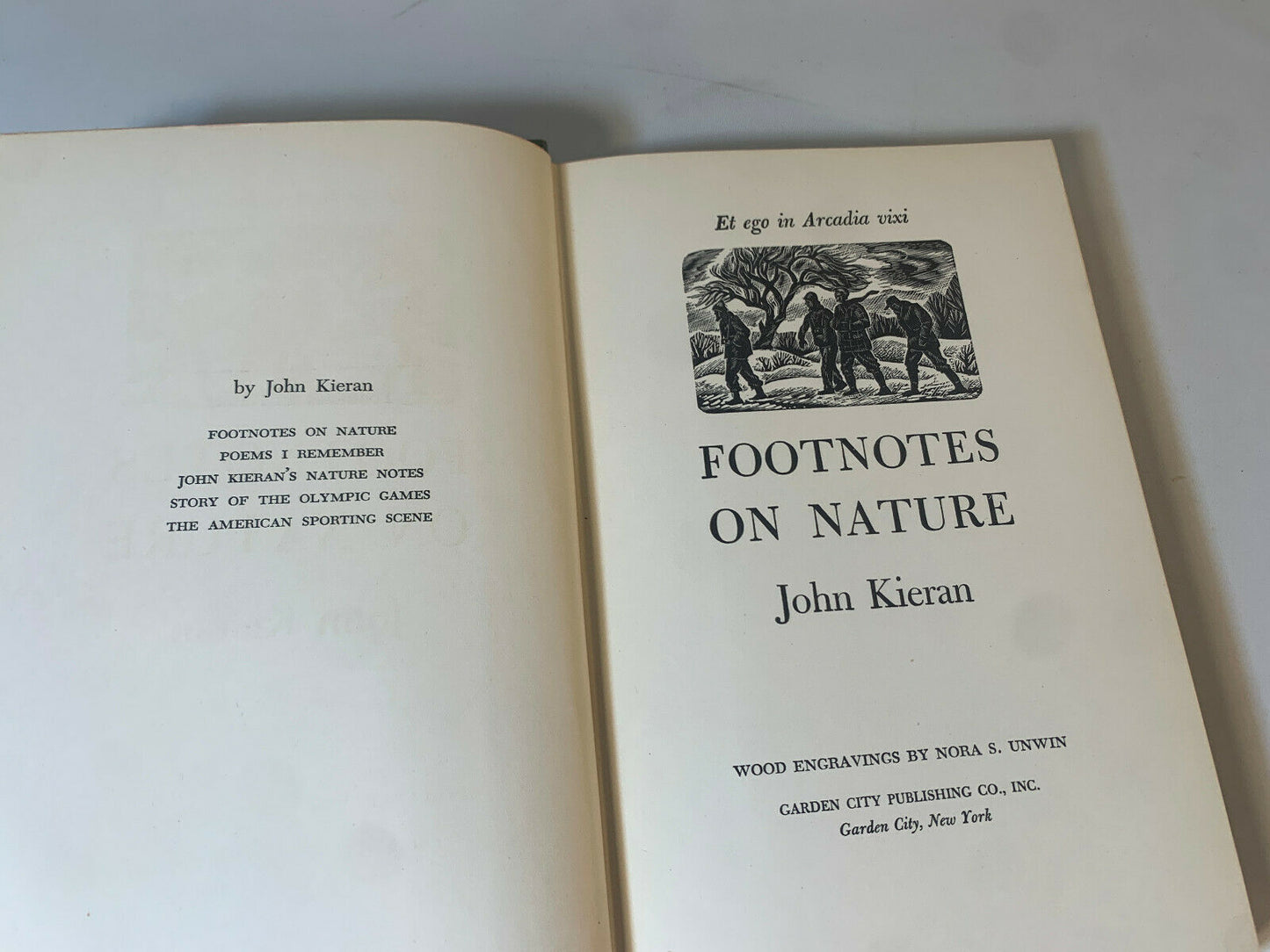 Footnotes on Nature - John Kieran Wood Engravings by Nora  S. Unwin 1950 (D1)