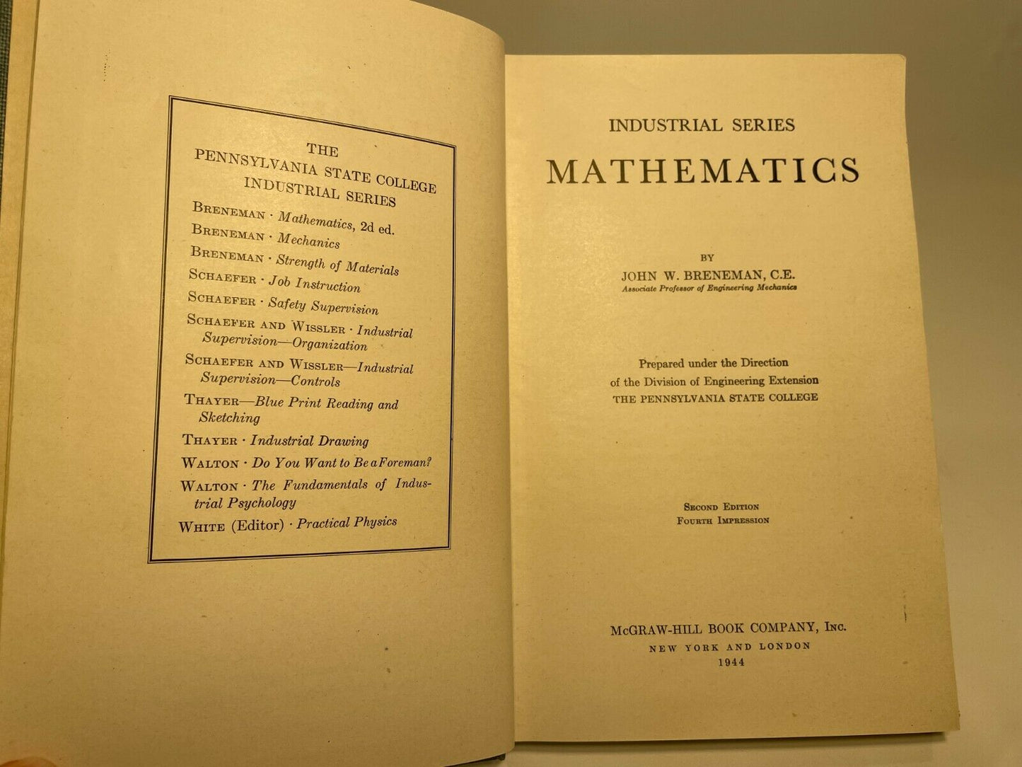 Mathematics, John W. Breneman (1944) HC