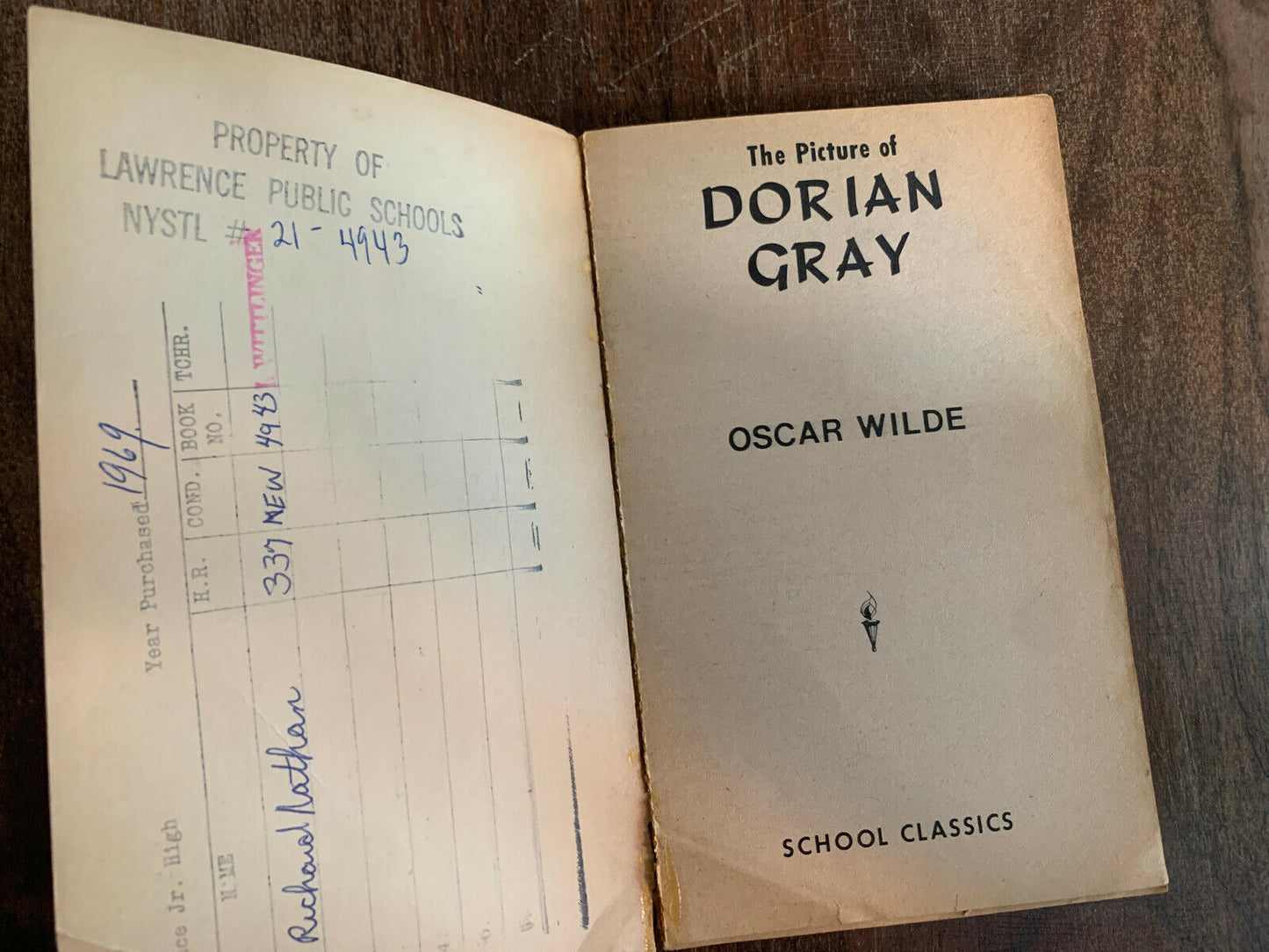 The Picture of Dorian Gray by Oscar Wilde, School Classics Series 1965 PB (4A)