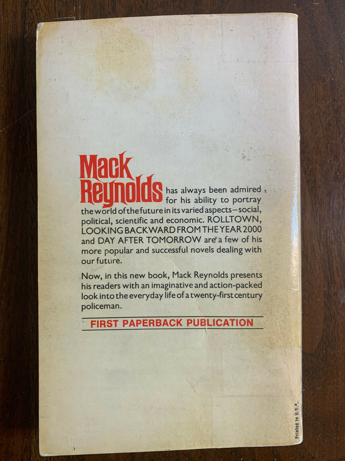 Mack Reynolds 10 Book Lot, Vintage Sci Fi Paperback, Police Patrol 2000 A.D.