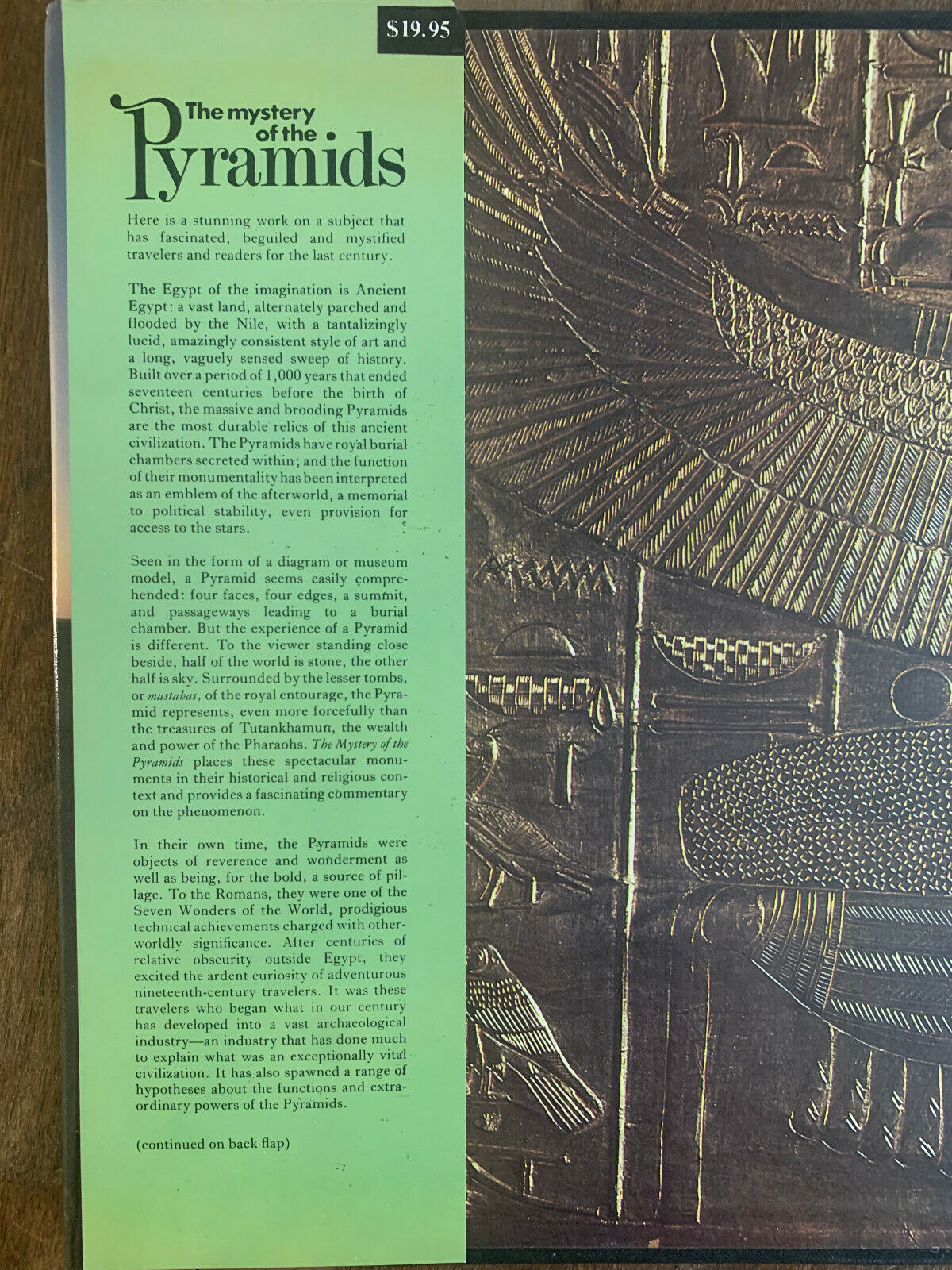 The Mystery of the Pyramids by Humphrey Evans, 1979 1st Ed.