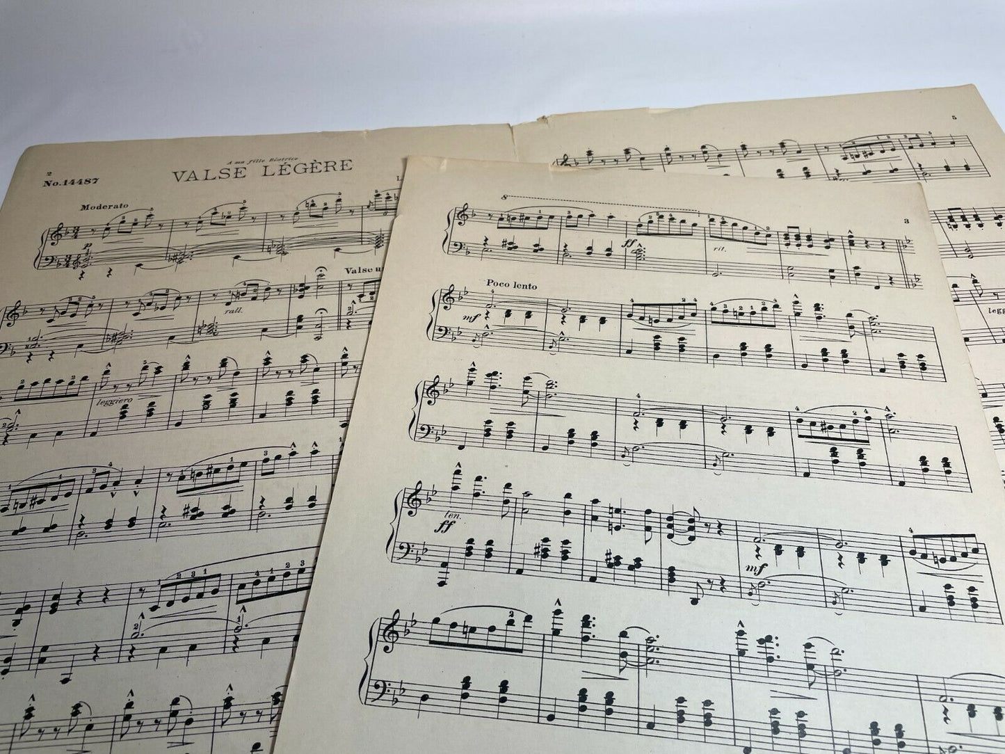 Valse légère for the Pianoforte By Leon P. Braun (1917) Antique Sheet Music