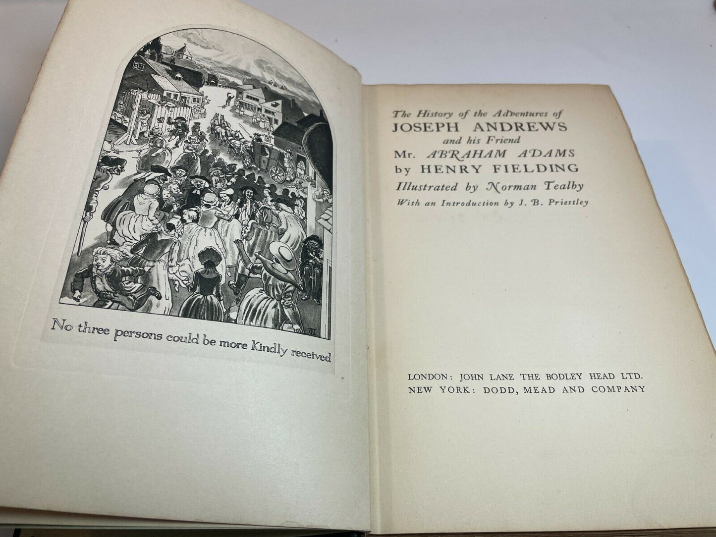 The History of the Adventures of Joseph Andrews & his Friend, Fielding,1929, B3
