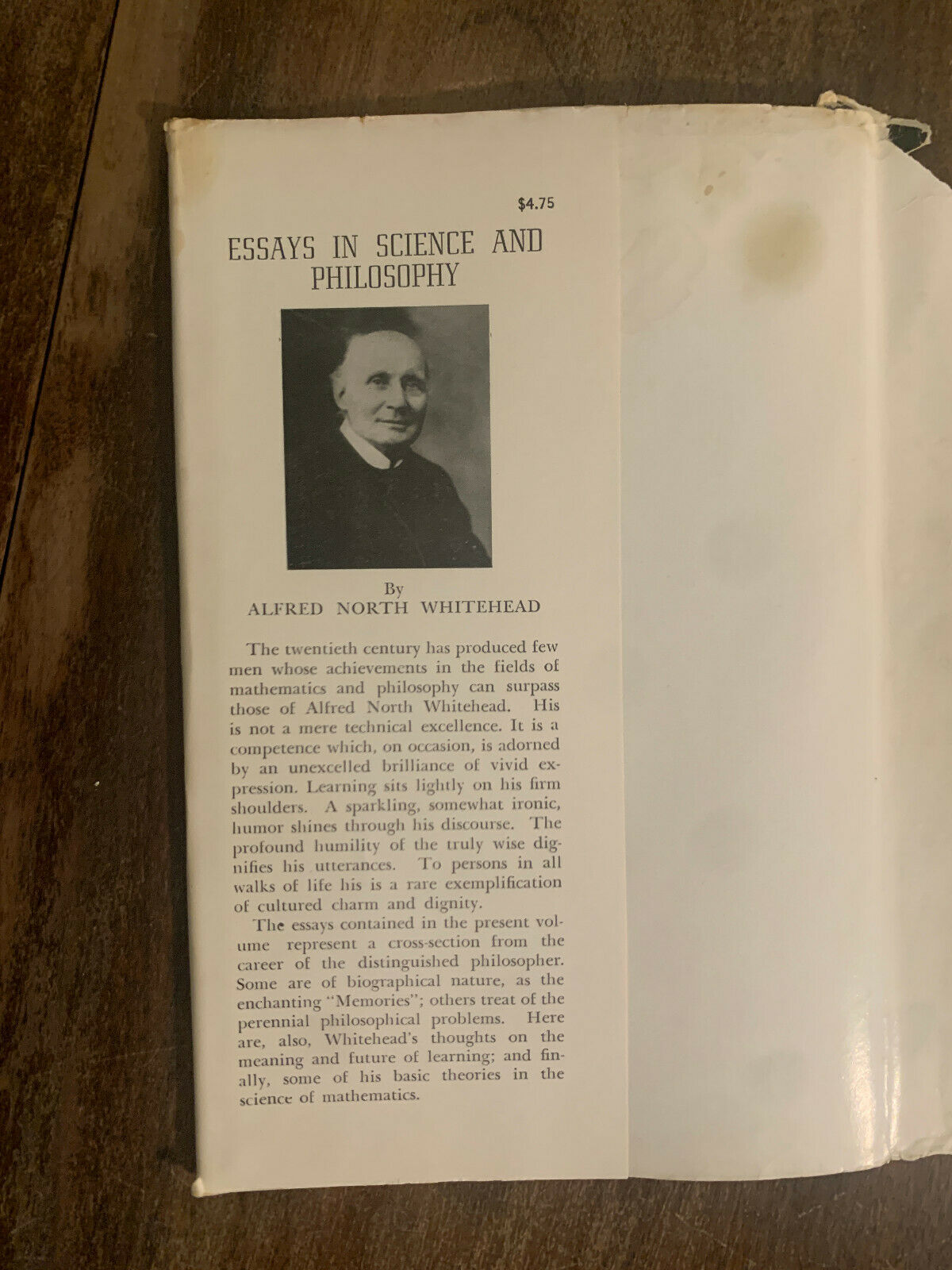 Essays in Science and Philosophy by Alfred North Whitehead (1948) (Z1)