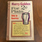 For 2 Cents Plain by Harry Golden (1960, Paperback) (O4)