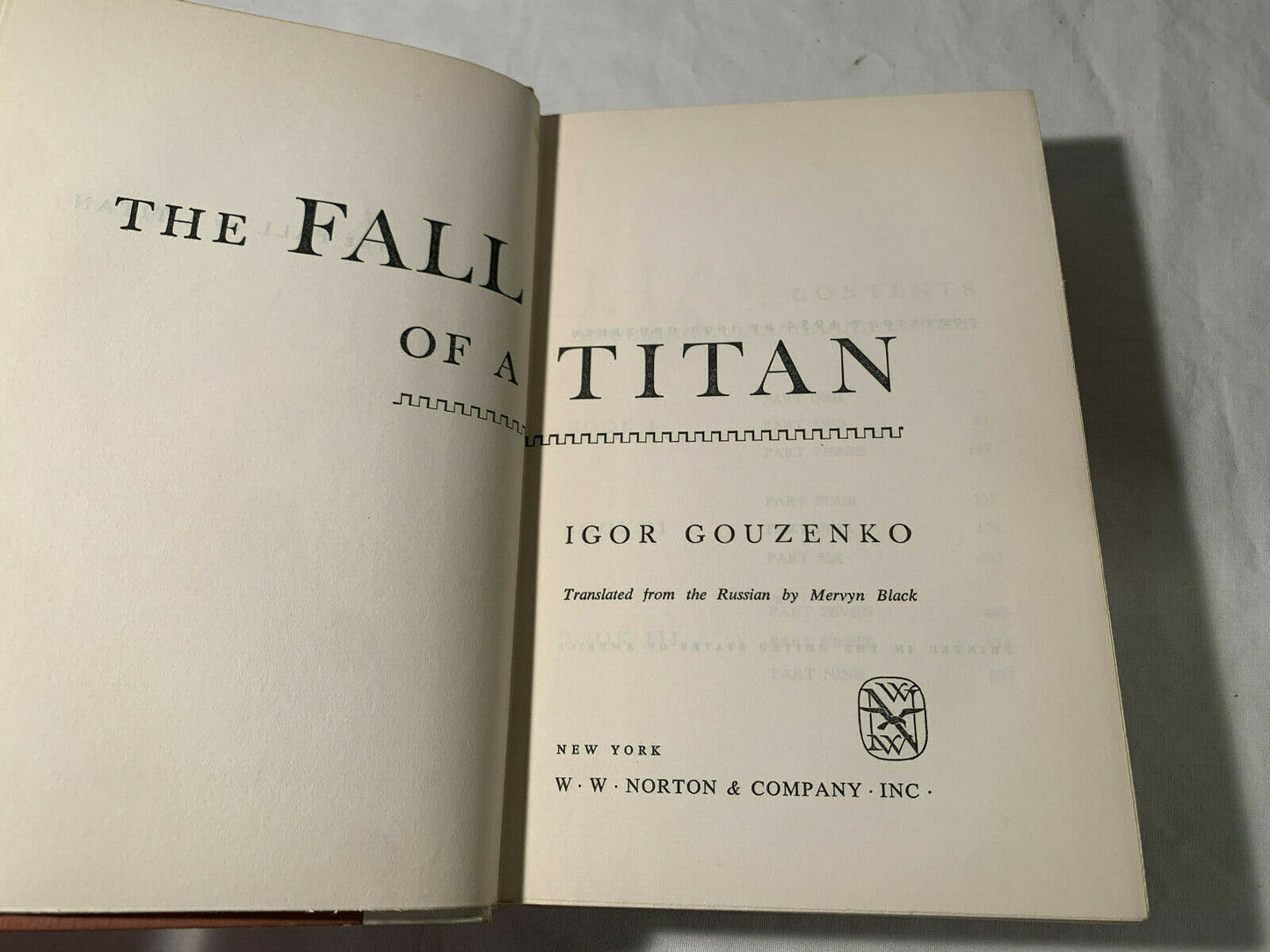 The Fall of a Titan Igor Gouzenko 1954 Hardcover