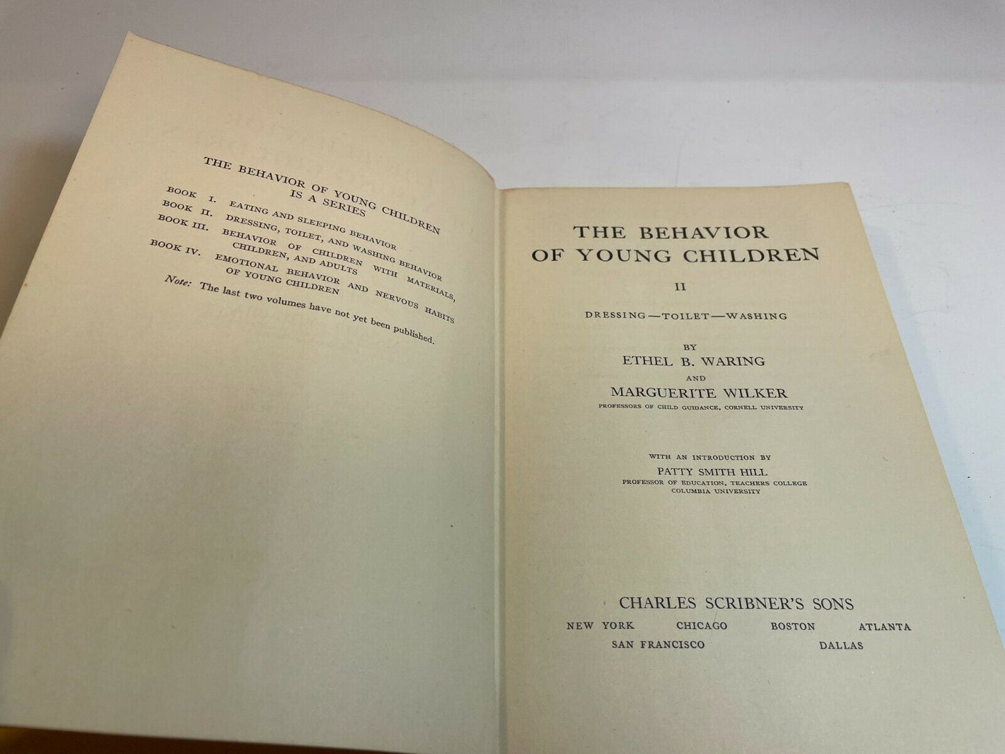The Behavior of Young Children, Ethel Waring & Marguerite Walker, (1930) HC A2