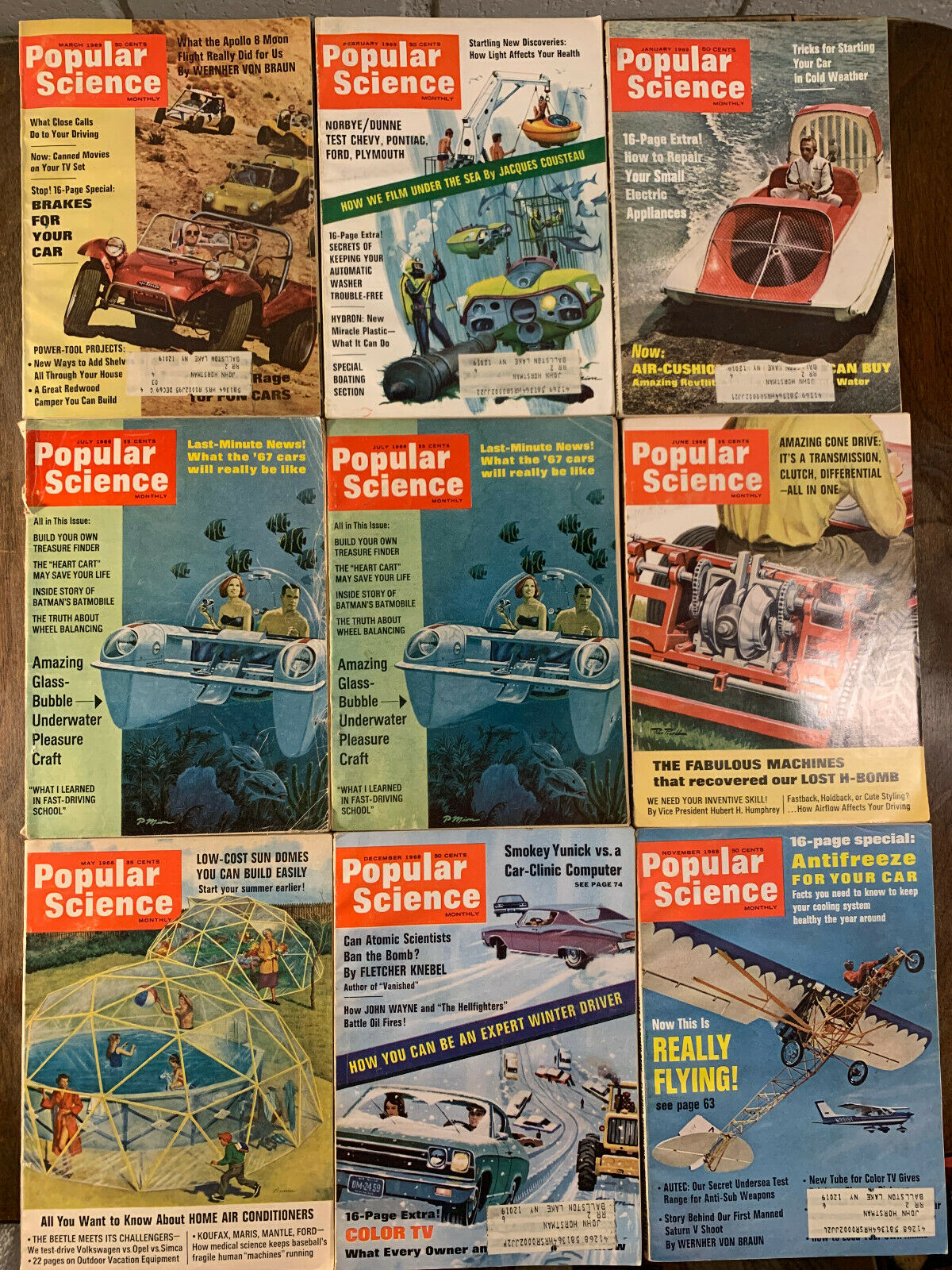 Popular Science Magazine Lot of 46 Issues, 1943-1970s