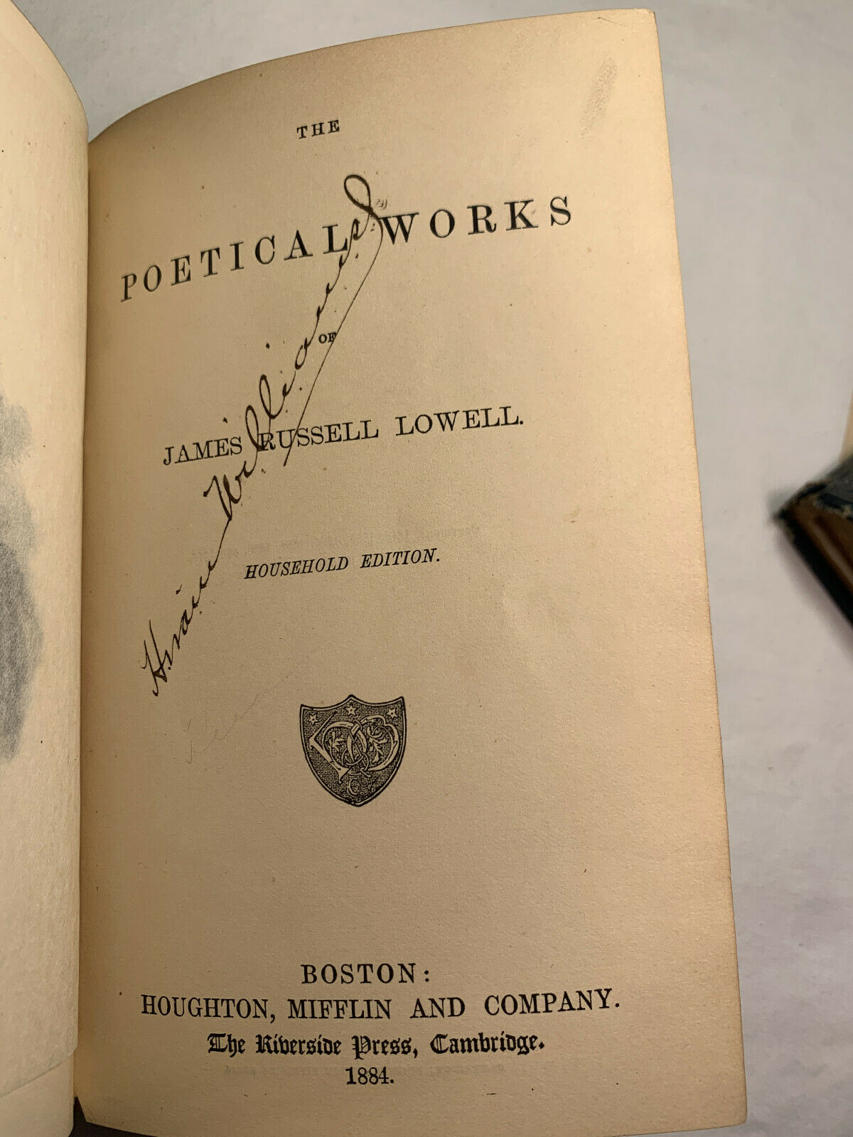 Lowell's Poems: The Poetical Works of James Russell Lowell 1884