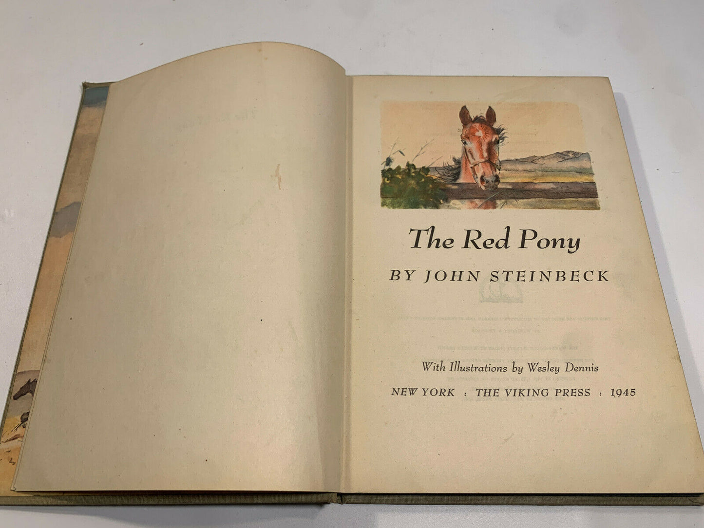 The Red Pony - 1st Illustrated Edition - 1945 (A1)