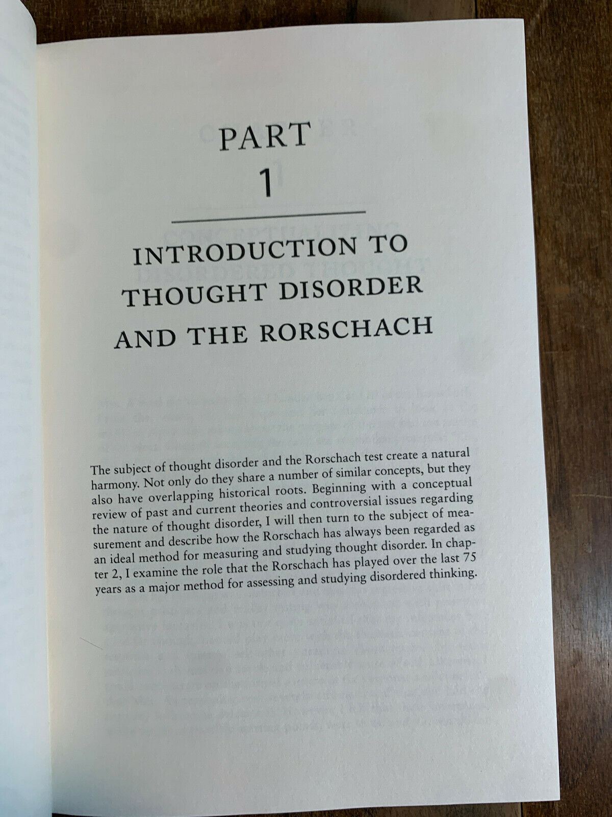 Disordered Thinking and the Rorschach, James Kleigher, (1999), Z1