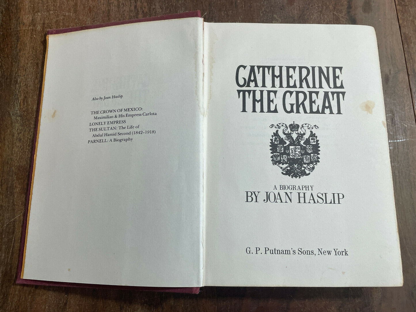 Catherine the Great: A Biography by Joan Haslip 1977 1st American Edition (J7)