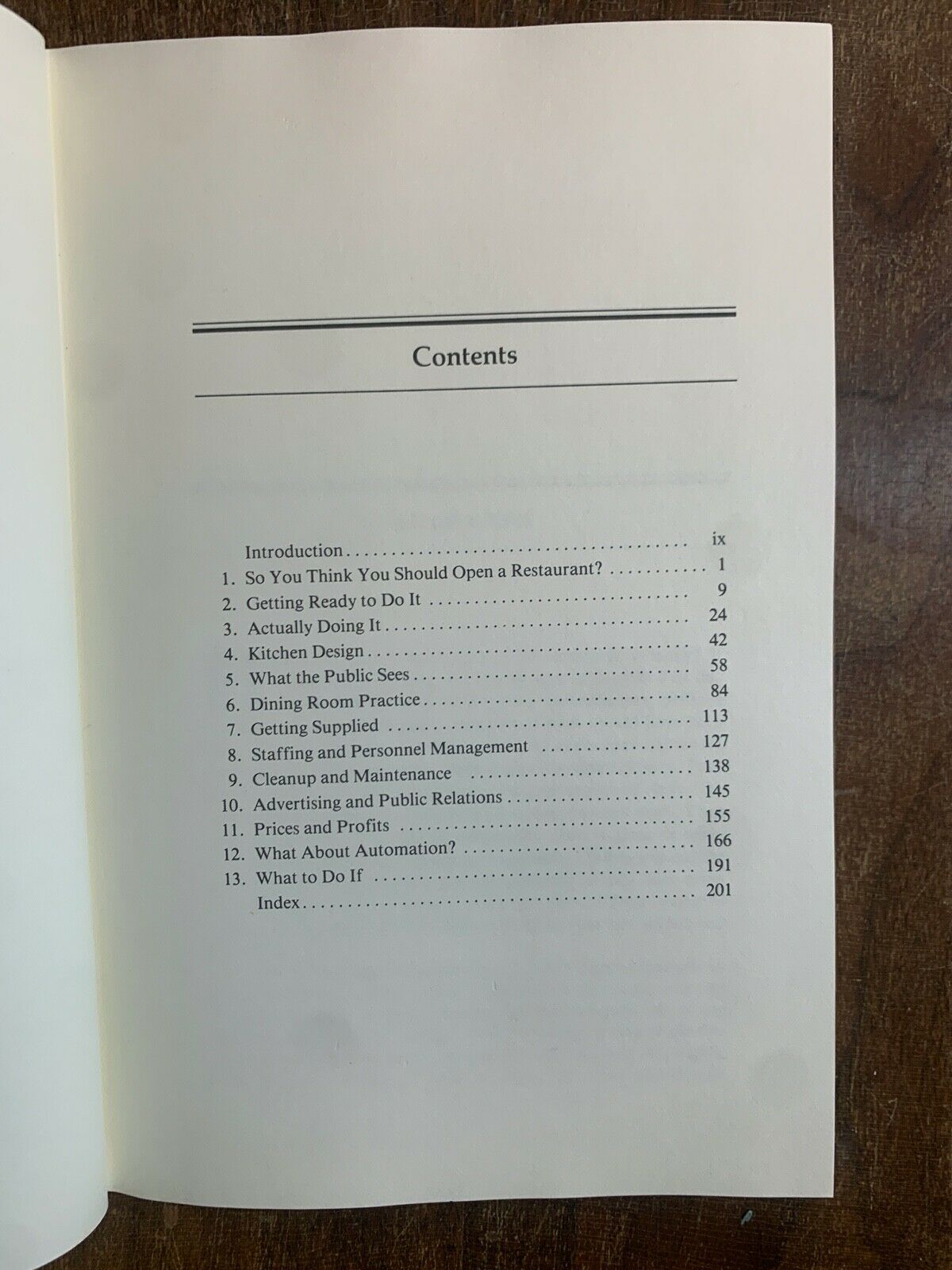 Starting A Small Restaurant, Daniel Miller, (1983) Revised Edition, 3B