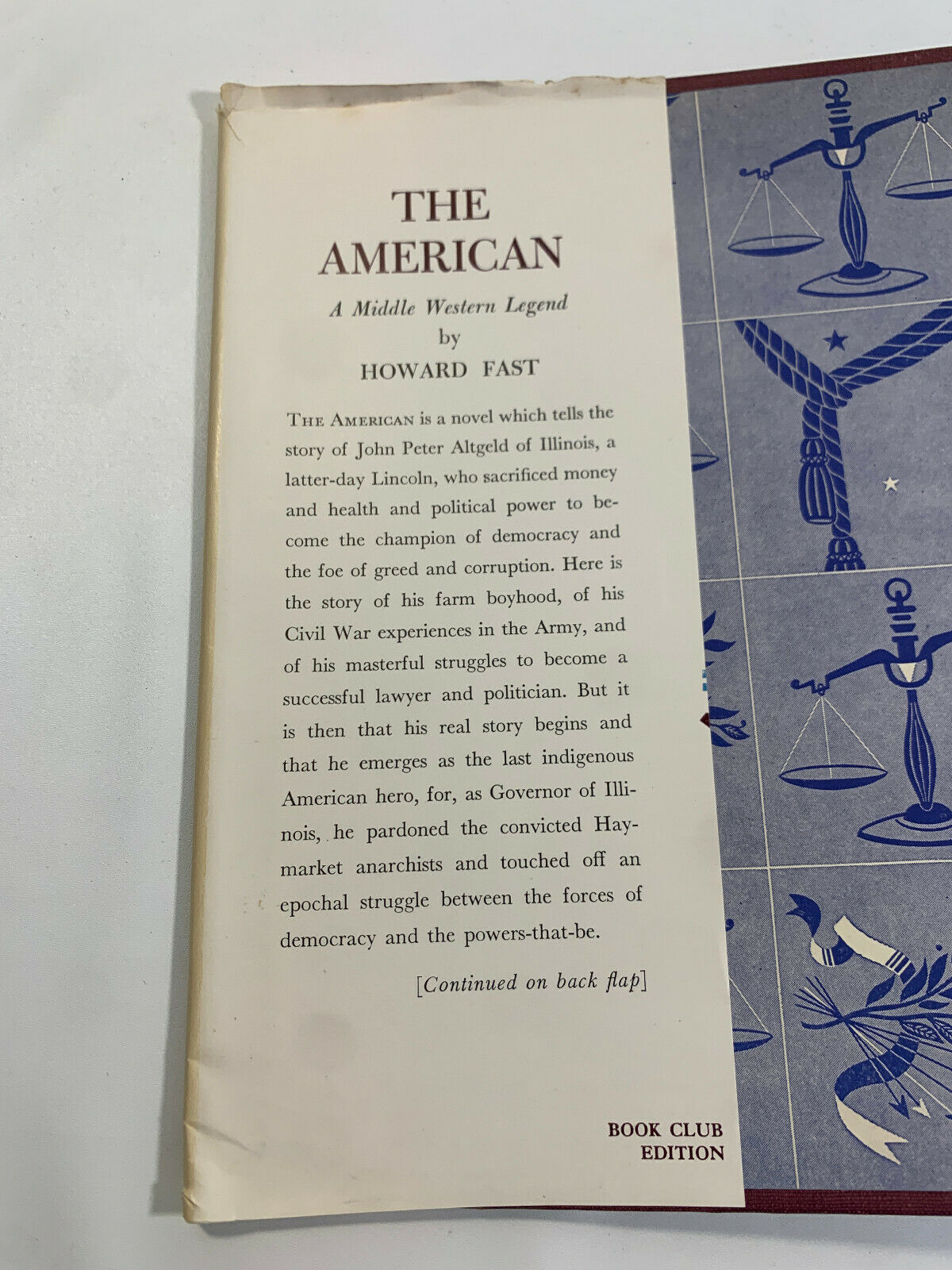 The American by Howard Fast ,1946, Hardcover  BCE (A1)