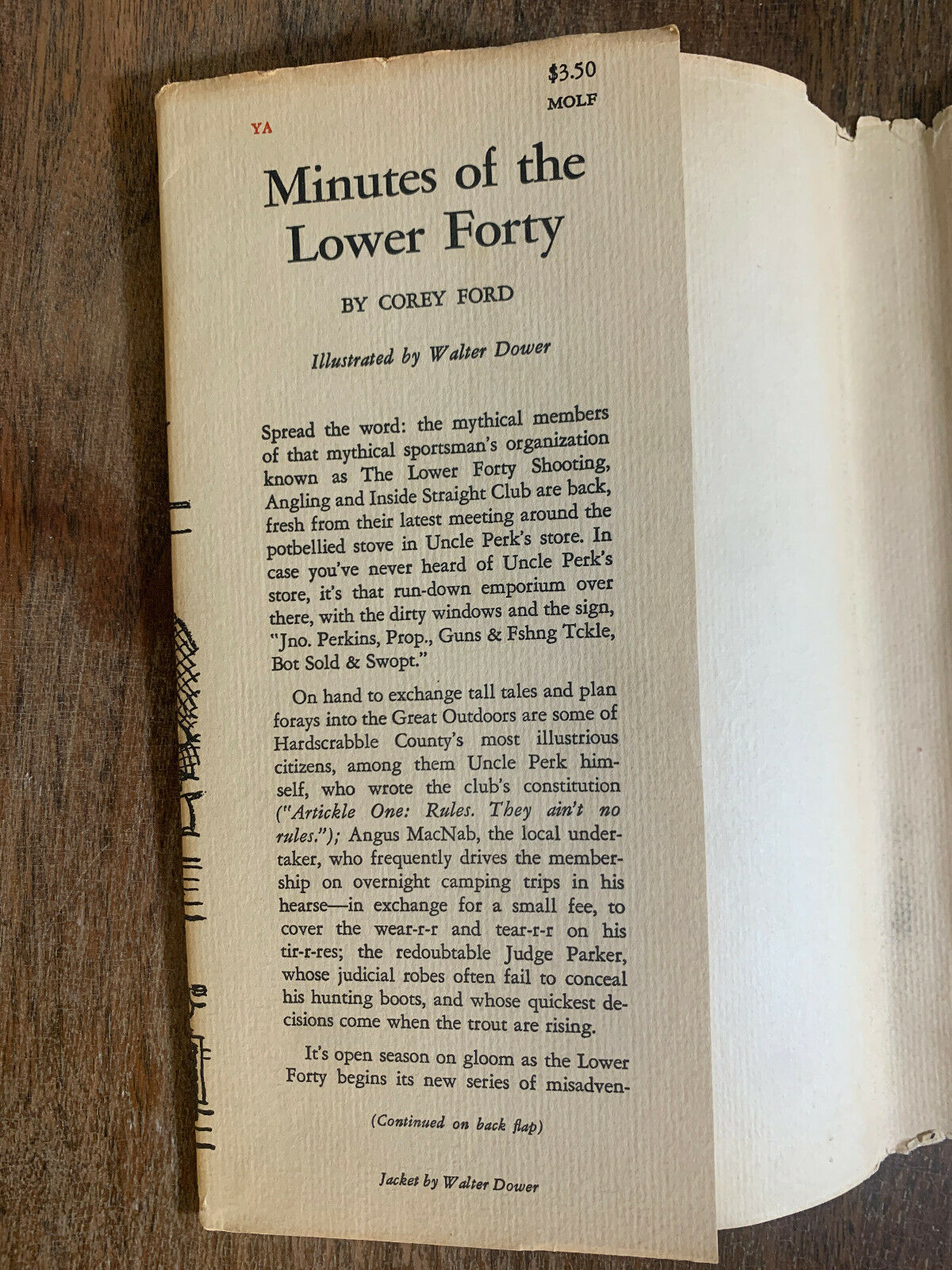 Minutes of the Lower Forty By Corey Ford Hardback With Dustjacket 1962 (2B)