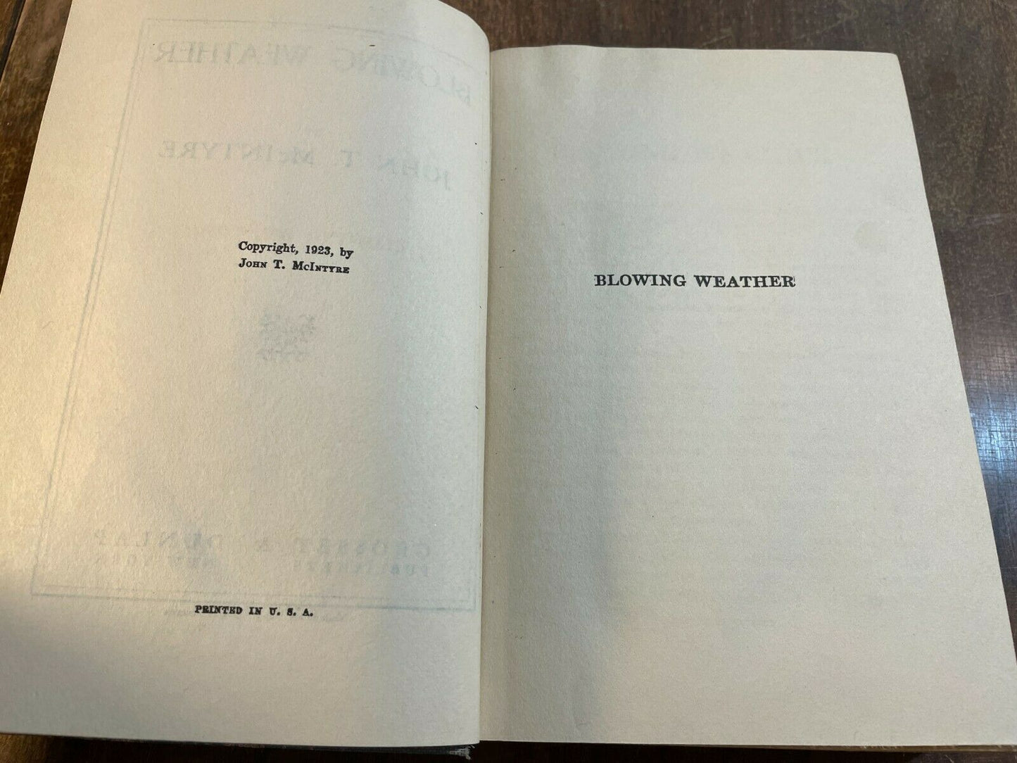 BLOWING WEATHER 1923 JOHN T. McINTYRE HISTORICAL PIRATES (C1)