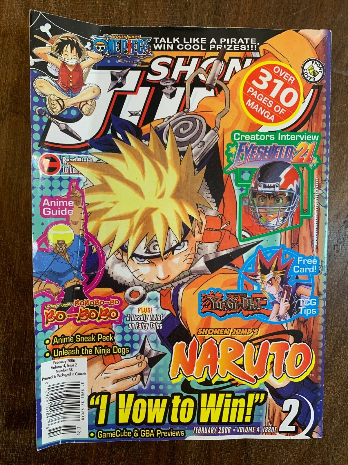 SHONEN JUMP Magazine February 2006 Volume 4 Issue 2. Num. 38 Anime Man –  Flipped Pages