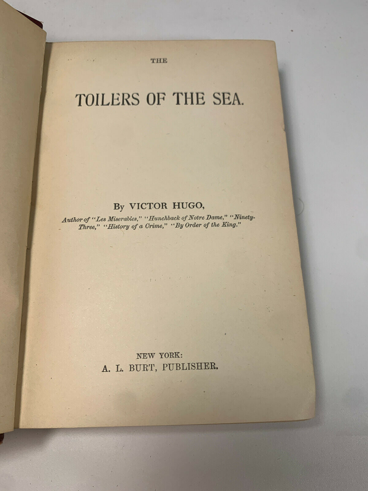 Toilers of the Sea by Victor Hugo, The Home Library