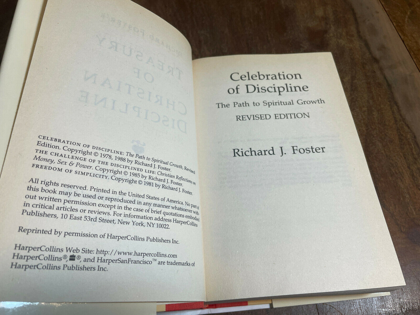 RICHARD FOSTER'S "TREASURY Of Christian Discipline (Z1)