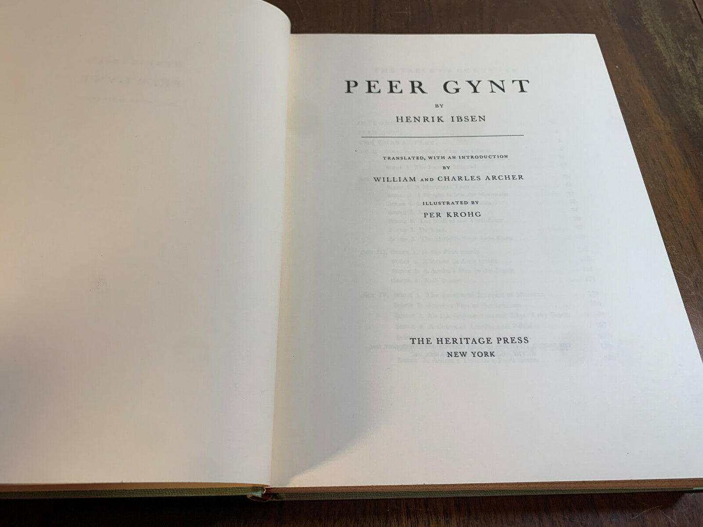 Peer Gynt by Henrik Ibsen, translated by William & Charles Archer w/ Sandglass
