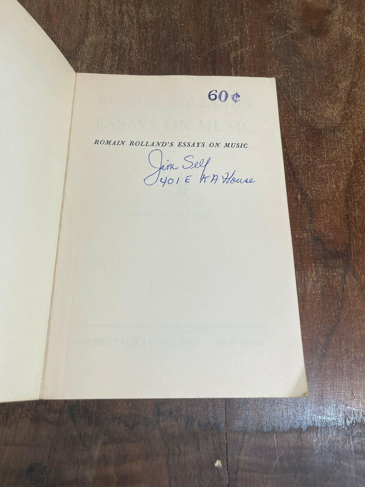 Romain Rolland's Essays On Music edited by David Ewen 1959  PB