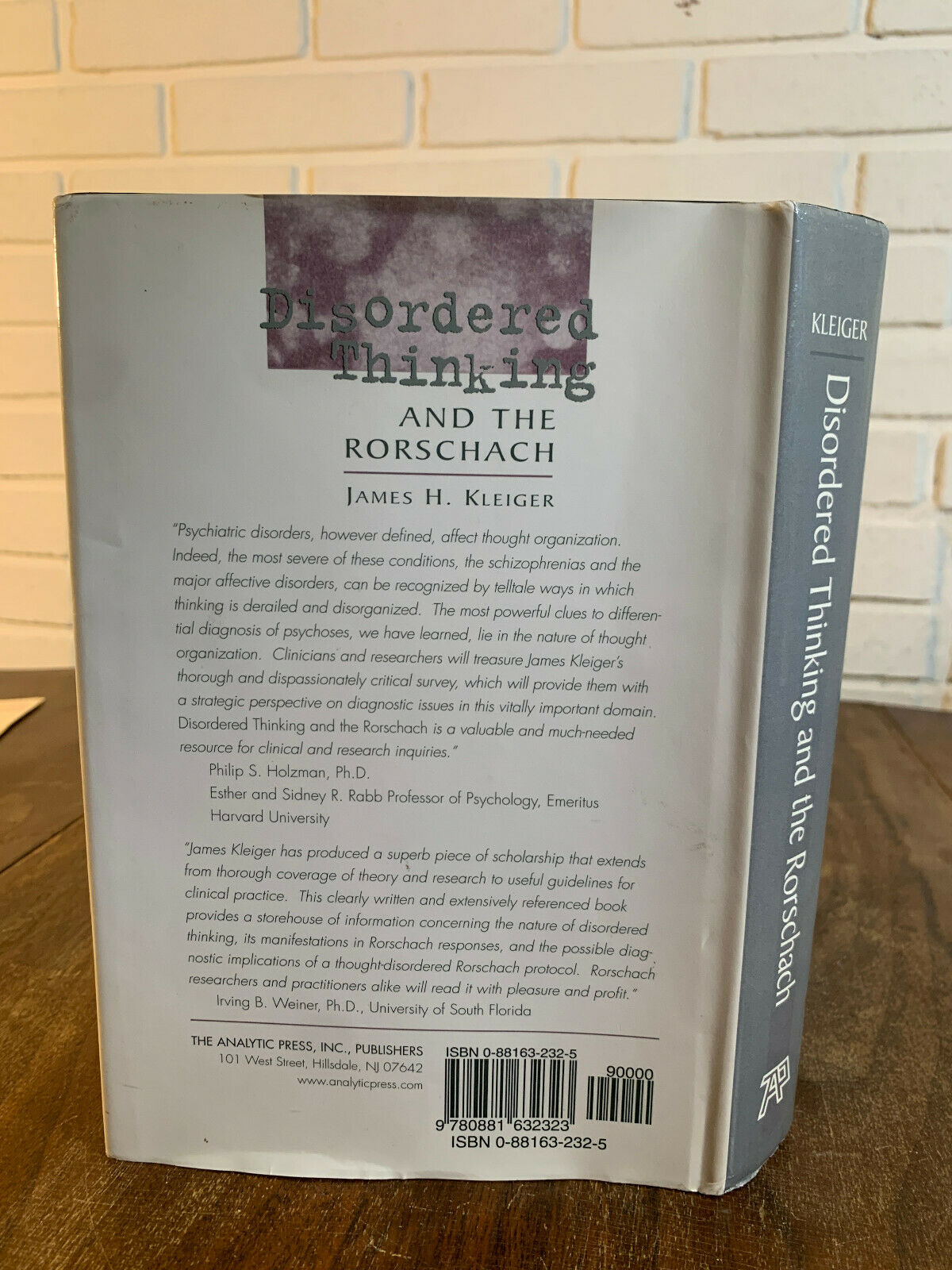 Disordered Thinking and the Rorschach, James Kleigher, (1999), Z1