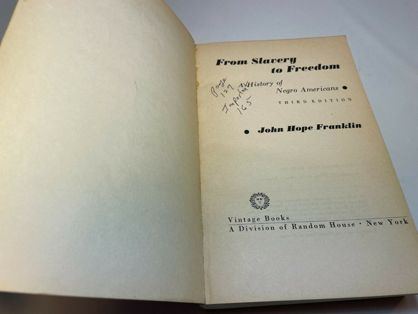From Slavery to Freedom, A History of Negro Americans, John Hope Franklin 1969 B