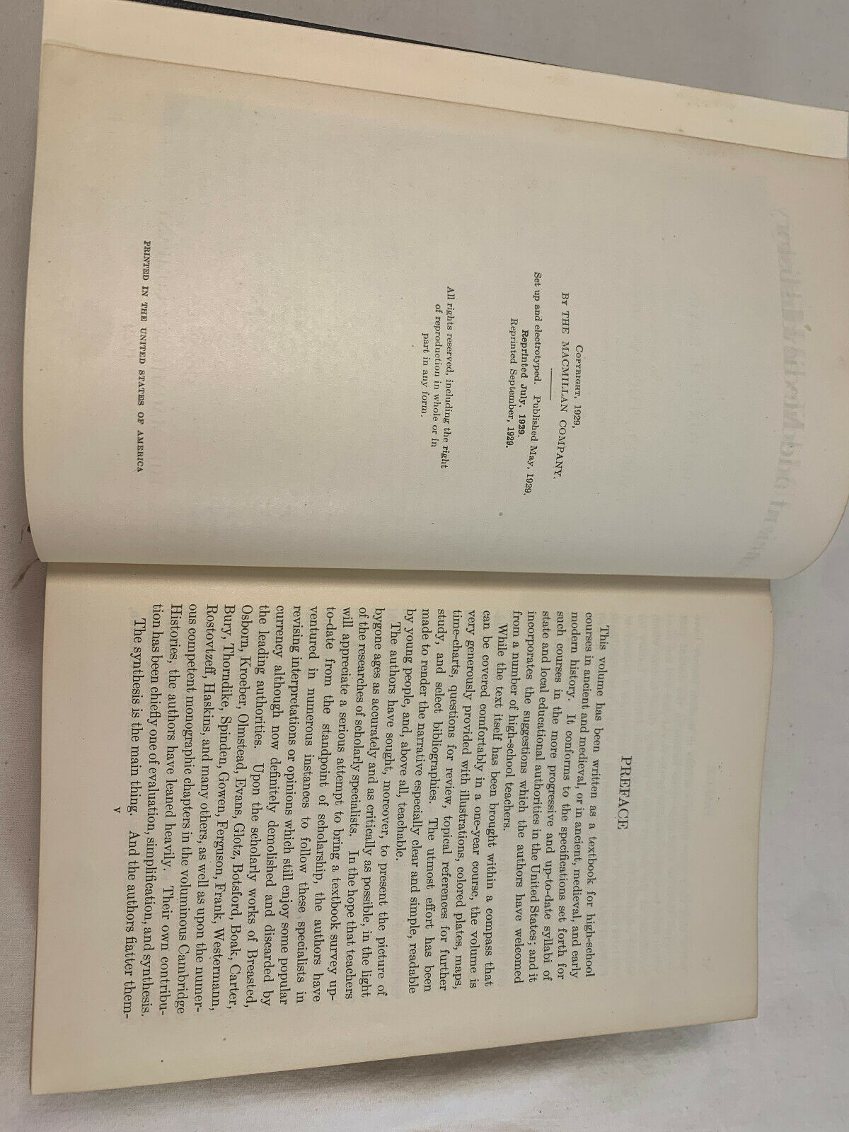 Ancient and Medieval History by Carlton J H Hayes & P T Moon MacMillan 1929