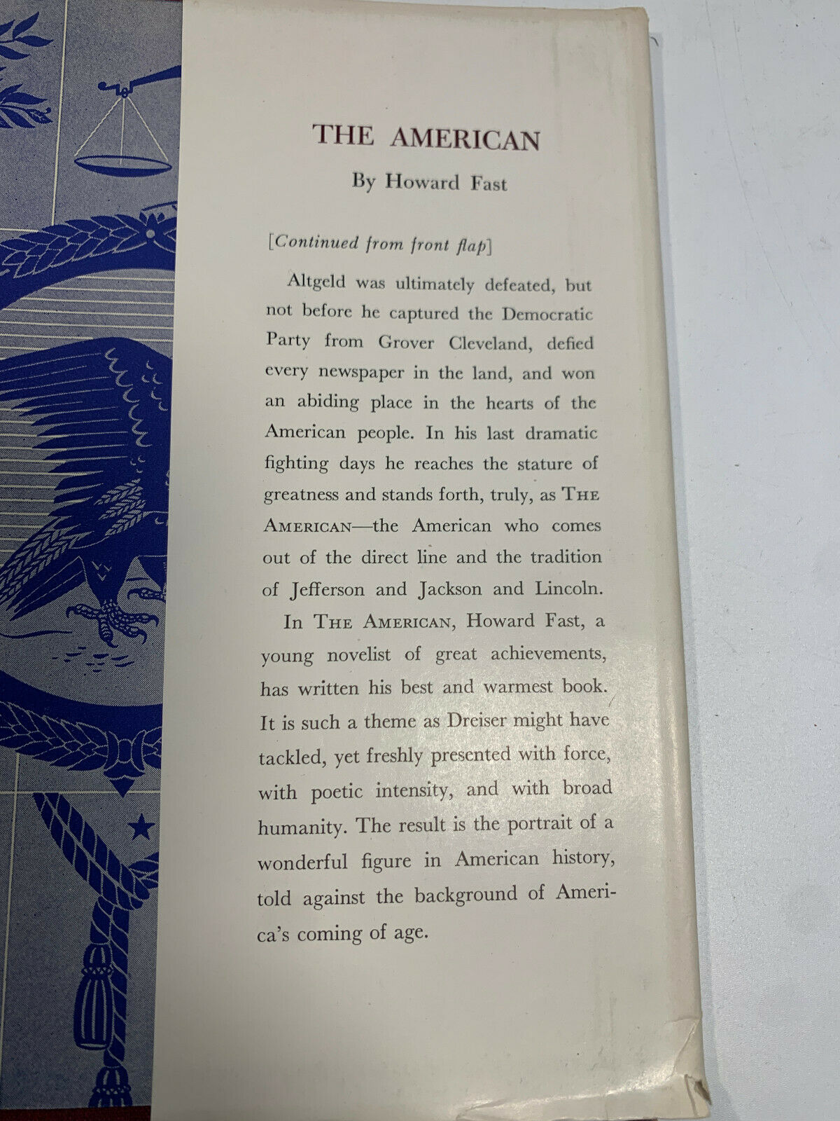 The American by Howard Fast ,1946, Hardcover  BCE (A1)